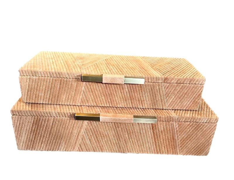 Suede Strips Box Small - 13.5x6x3h - P321783 Large - 15.5x8x4h - P320383