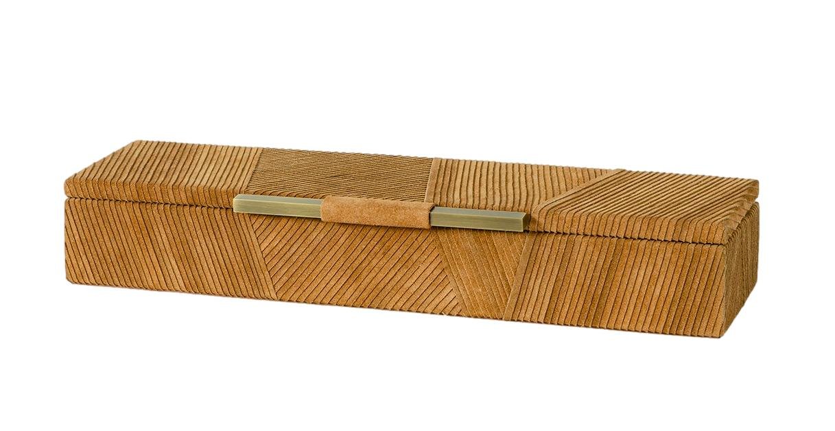 Suede Strips Box, Long 18.5x4.5"x3"h - P323383