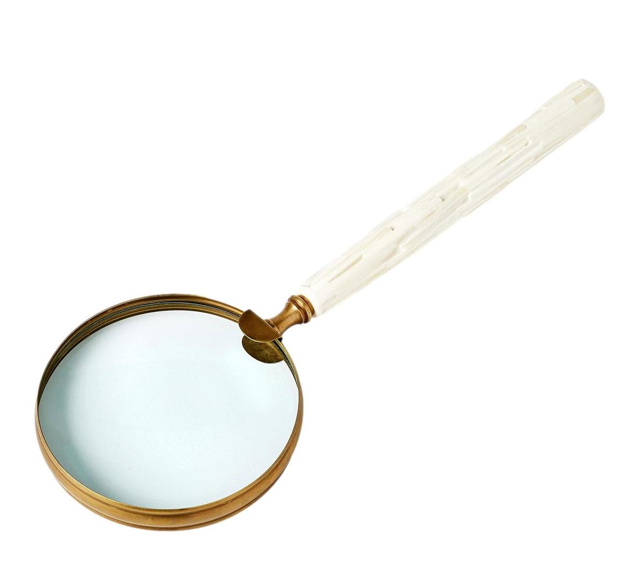 Chiseled Bone Magnifying Glass 17x6x1h - GV7.90247