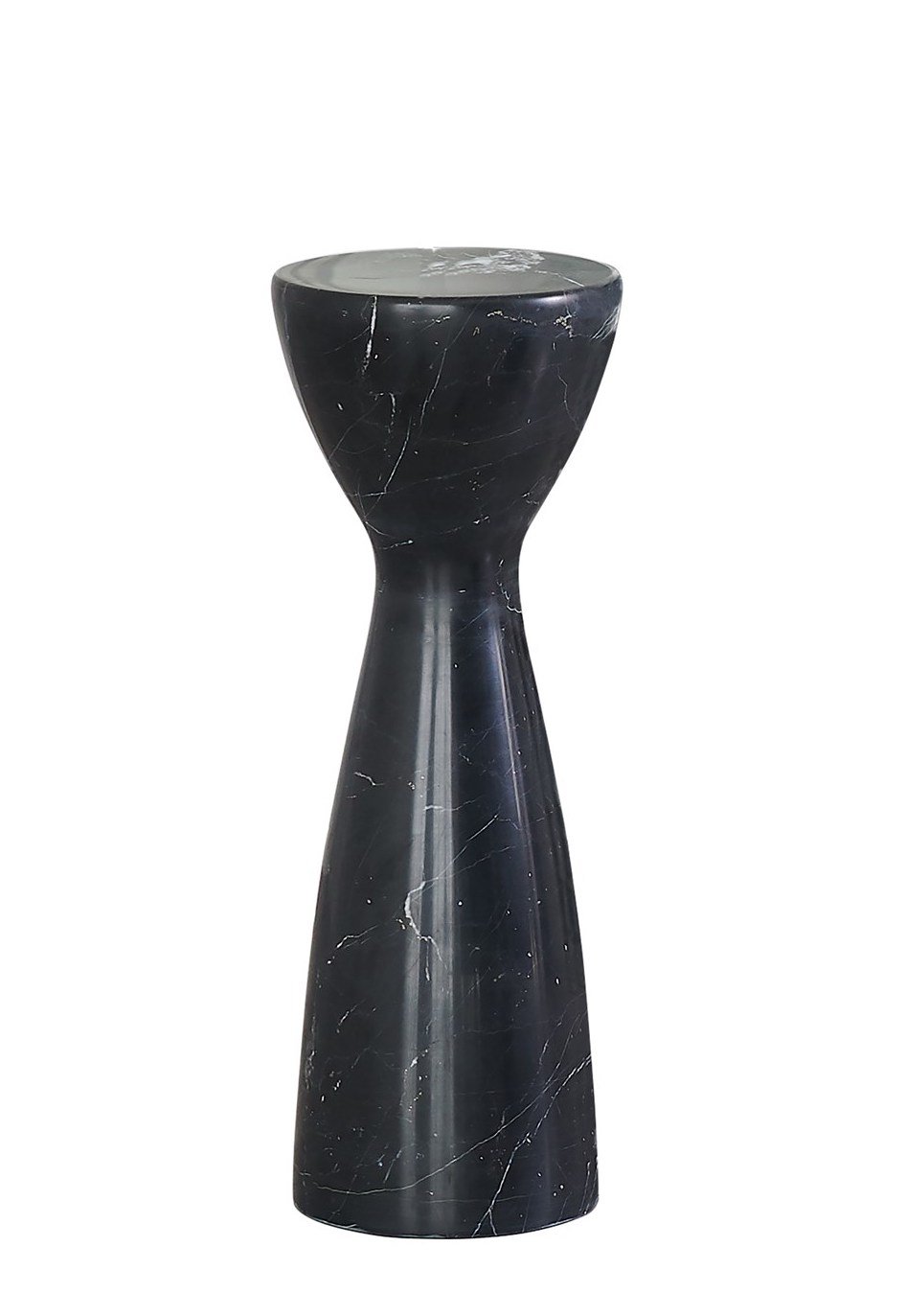 Black Marble Spot Table 8dx22h - GV9.93034
