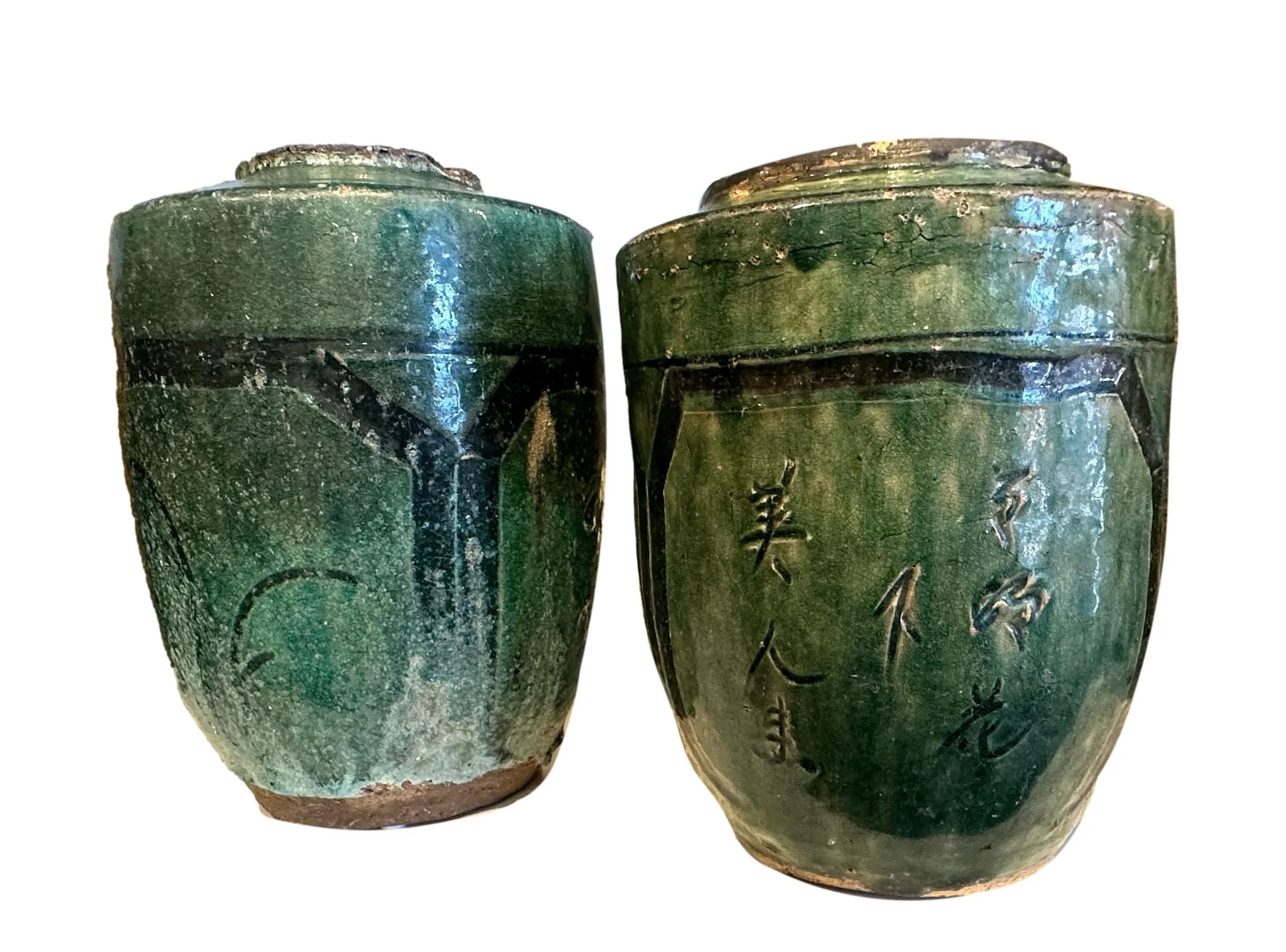 PERFCT VESSELガラス瓶 Blenko 417 Turquoise Crackle Glass Moonshine 