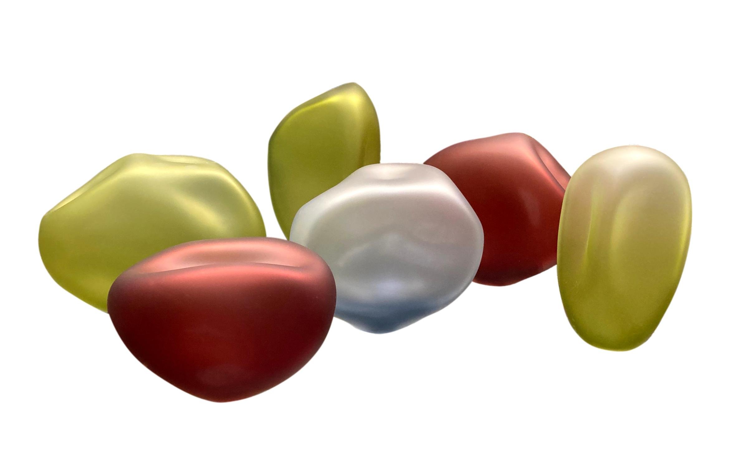 Blown Glass Sculptures Long Small - 10h +/- TS036 Oval Small - 6x9 +/- TS038 Oval Medium 9x12 +/- TS037 Angle Small 12h +/- TS038