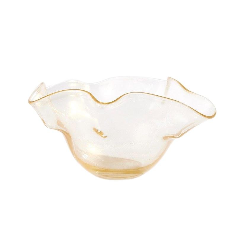 Italian Abstract Leaf Bowl Gold 17dx8.5h - GV3.31899