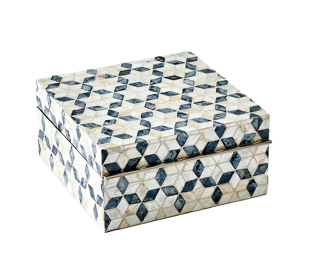 Capiz Shell Hex Star Box Medium - 9x9x4.5 - GV2752