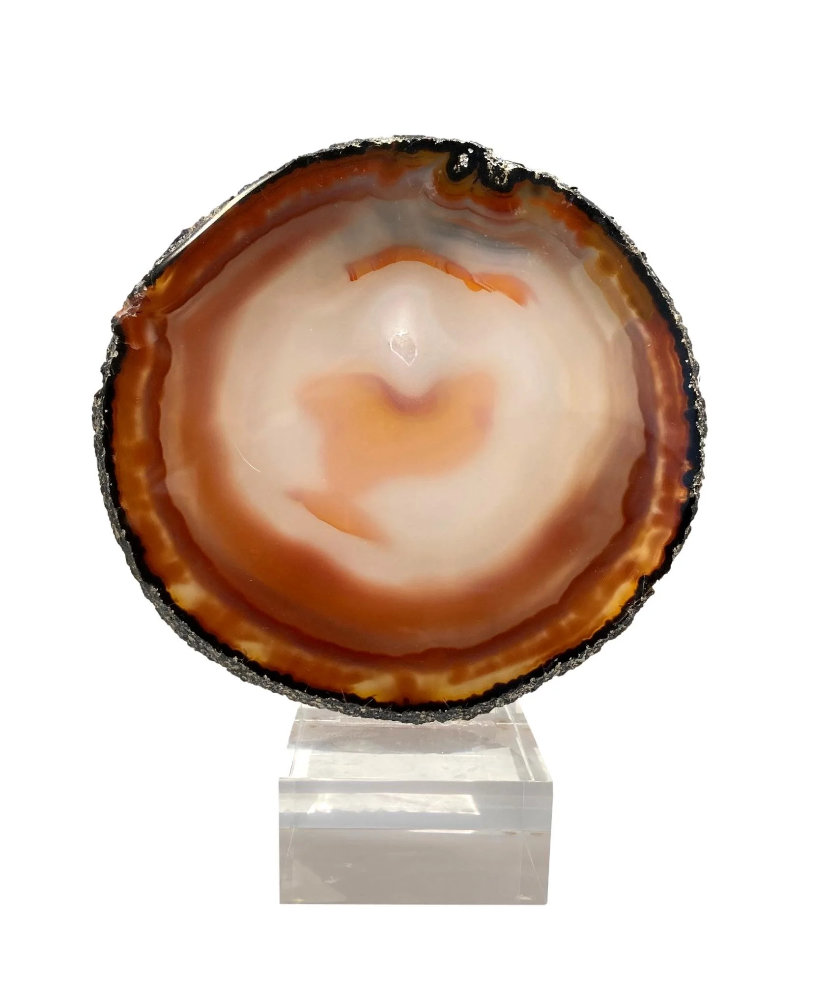 Agate Slice on Acrylic Base 9x3x8h - VO082BB