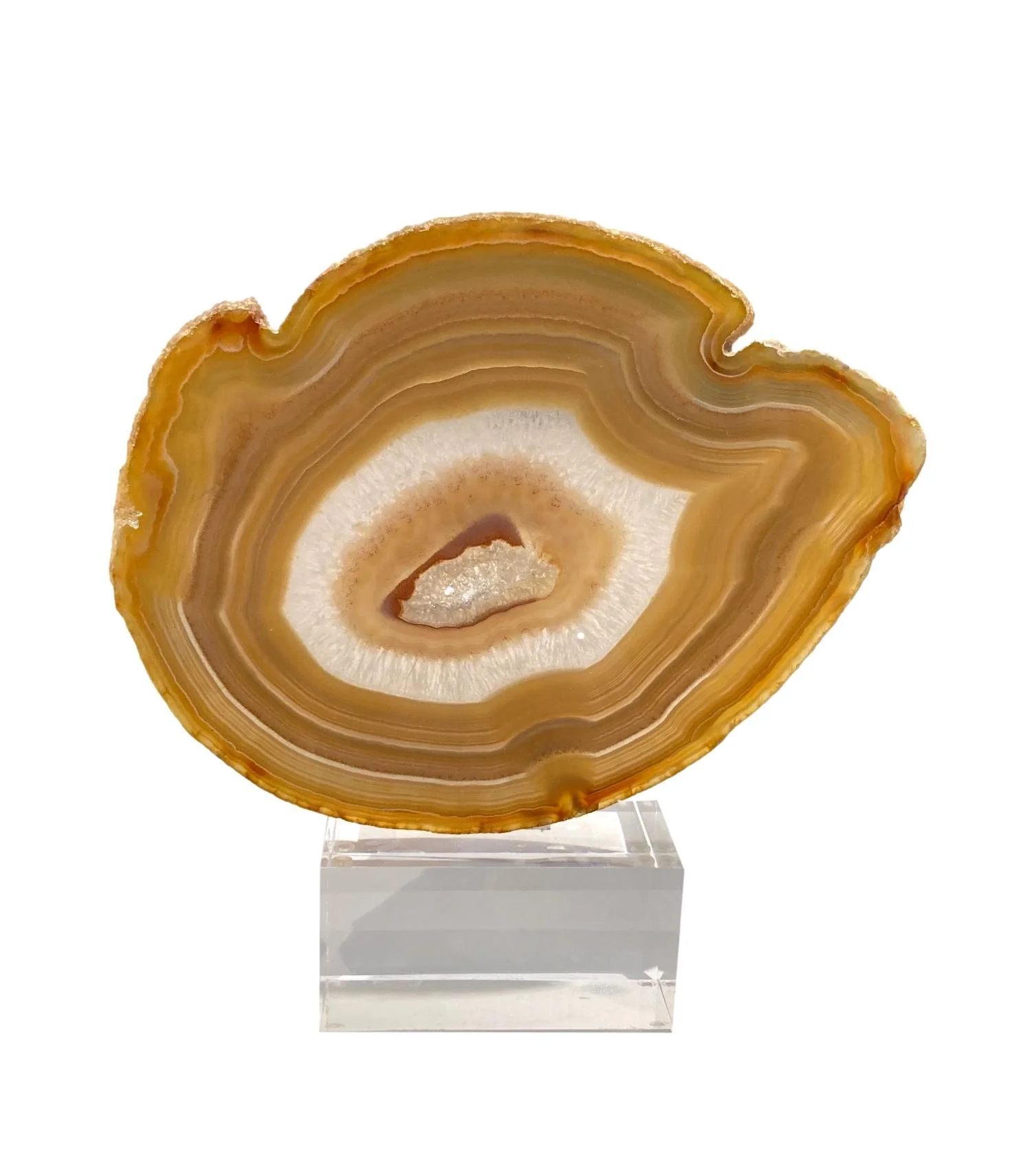 Amber Agate Slice on Acryic Base VO082CC