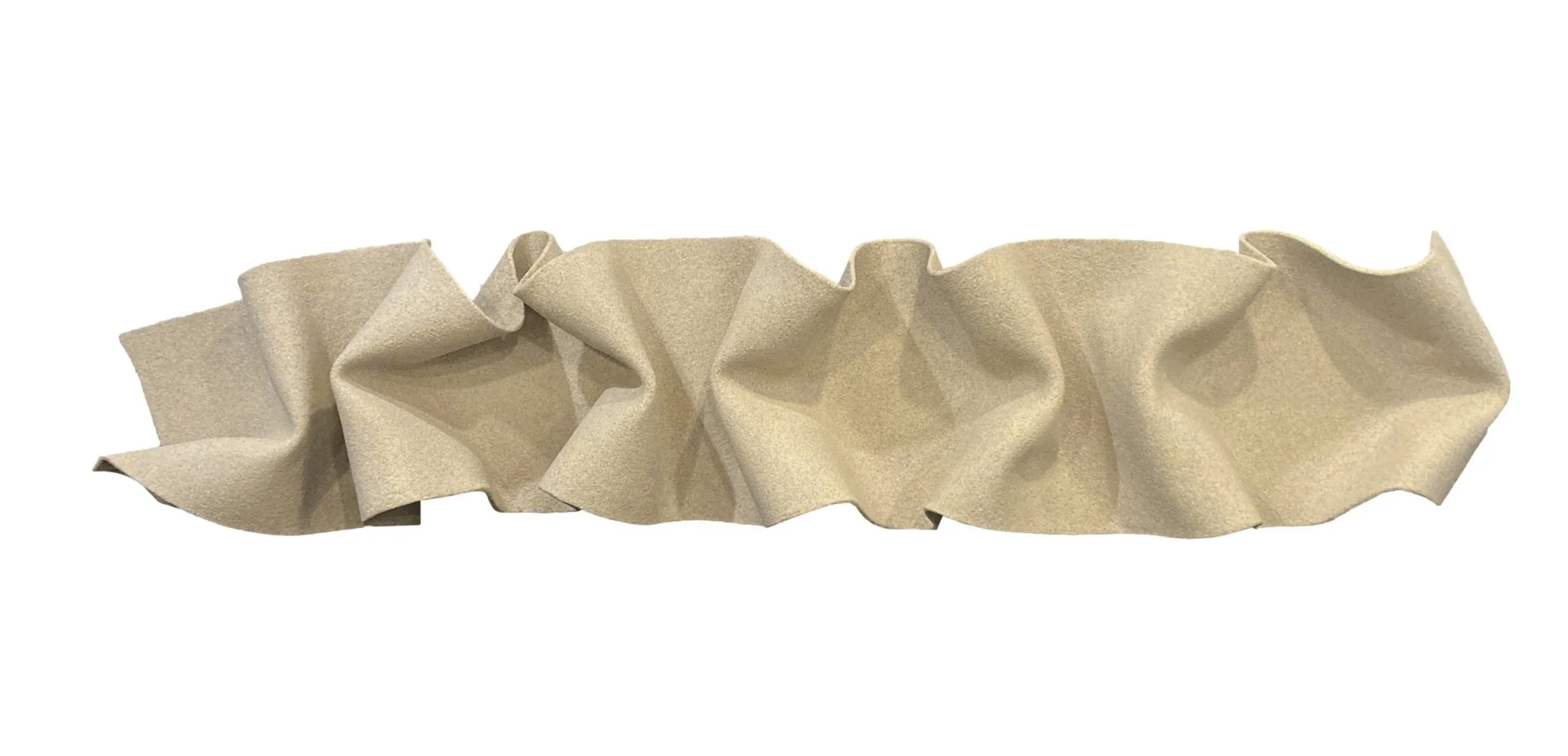 Variavel Polypropylene Ribbon Wall Sculpture Oatmeal 94×10×21h - RLC514