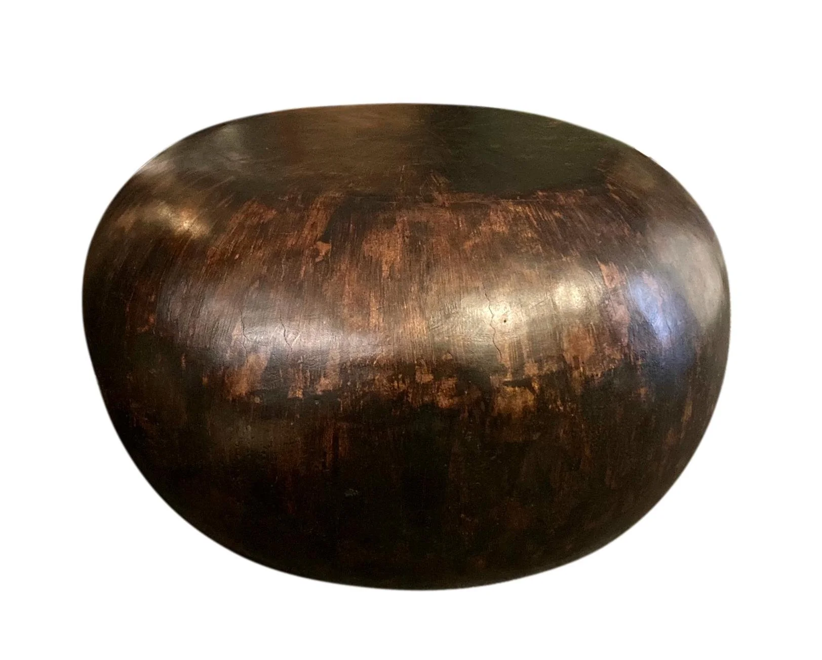 Erosian Table, Dark Brown Finish Small - 30dx16h - BOBMR003
