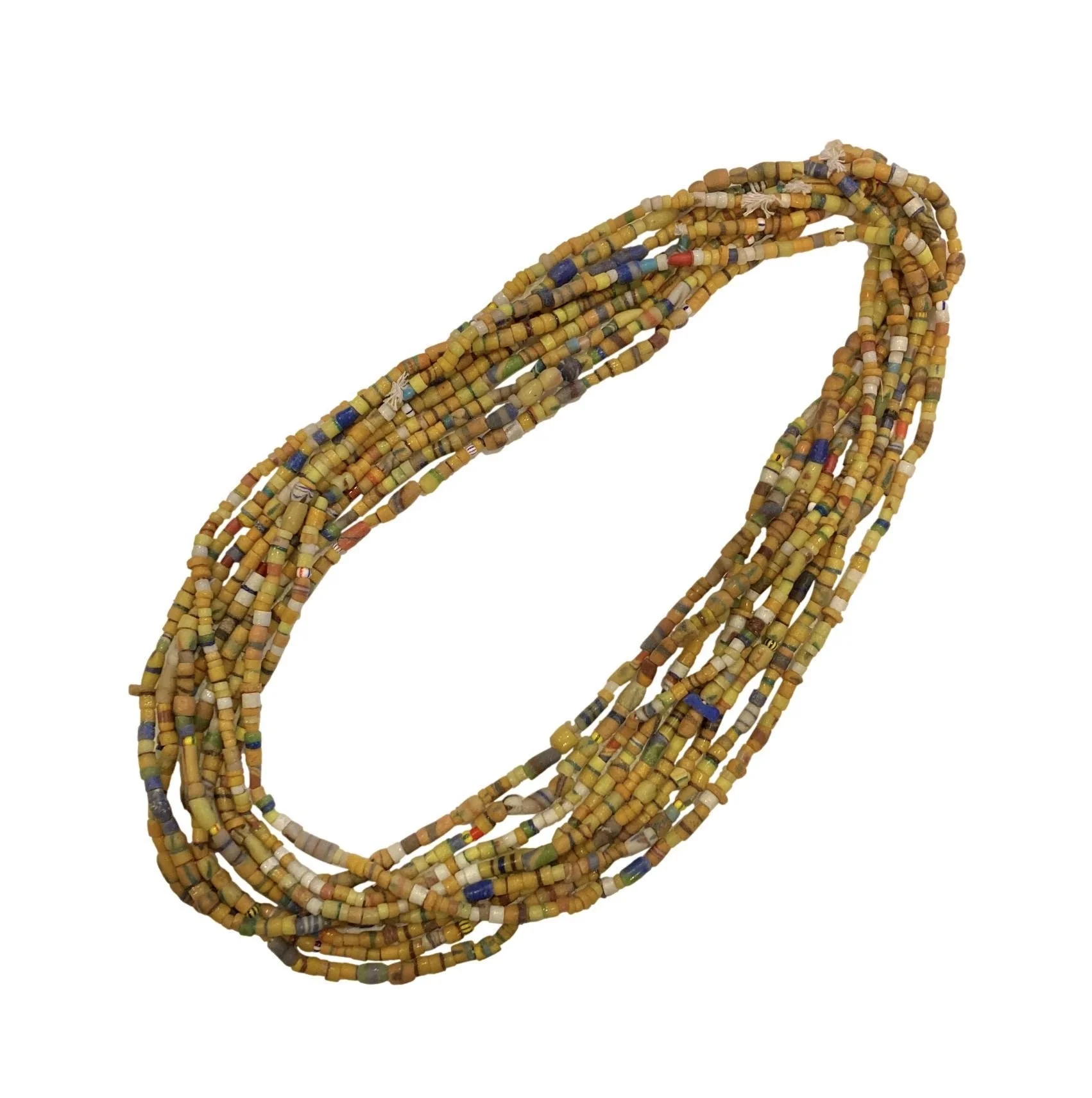 Sandcast African Trade Beads, set of 10 18” long - AF158.4