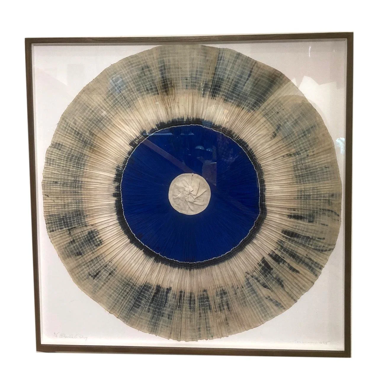  Vintage Pleated Dress in Wood Frame, Thailand  49×49 - CC157064 