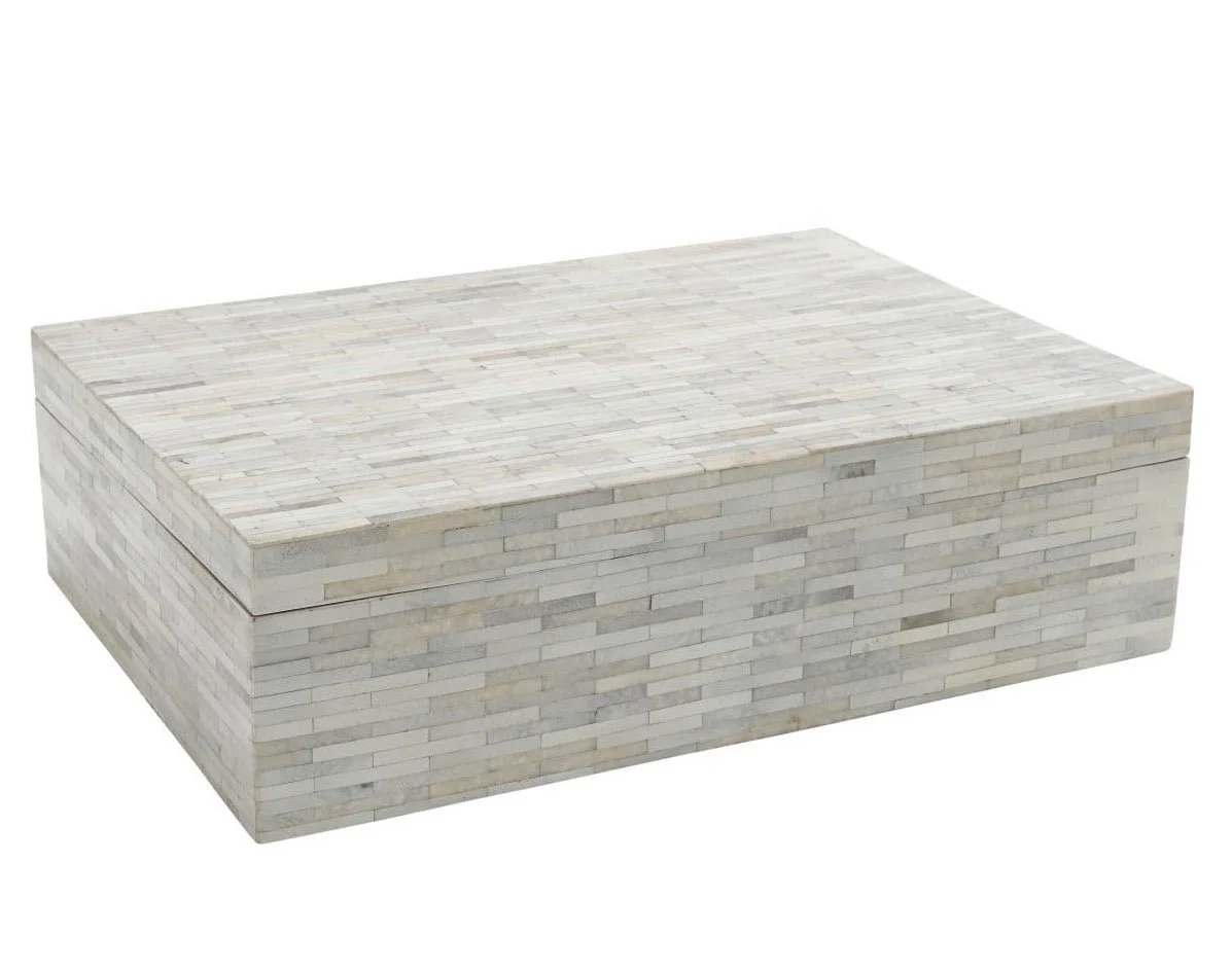  Tailored White Bone Box  Extra Large - 8x13×5.5h - CC121131 