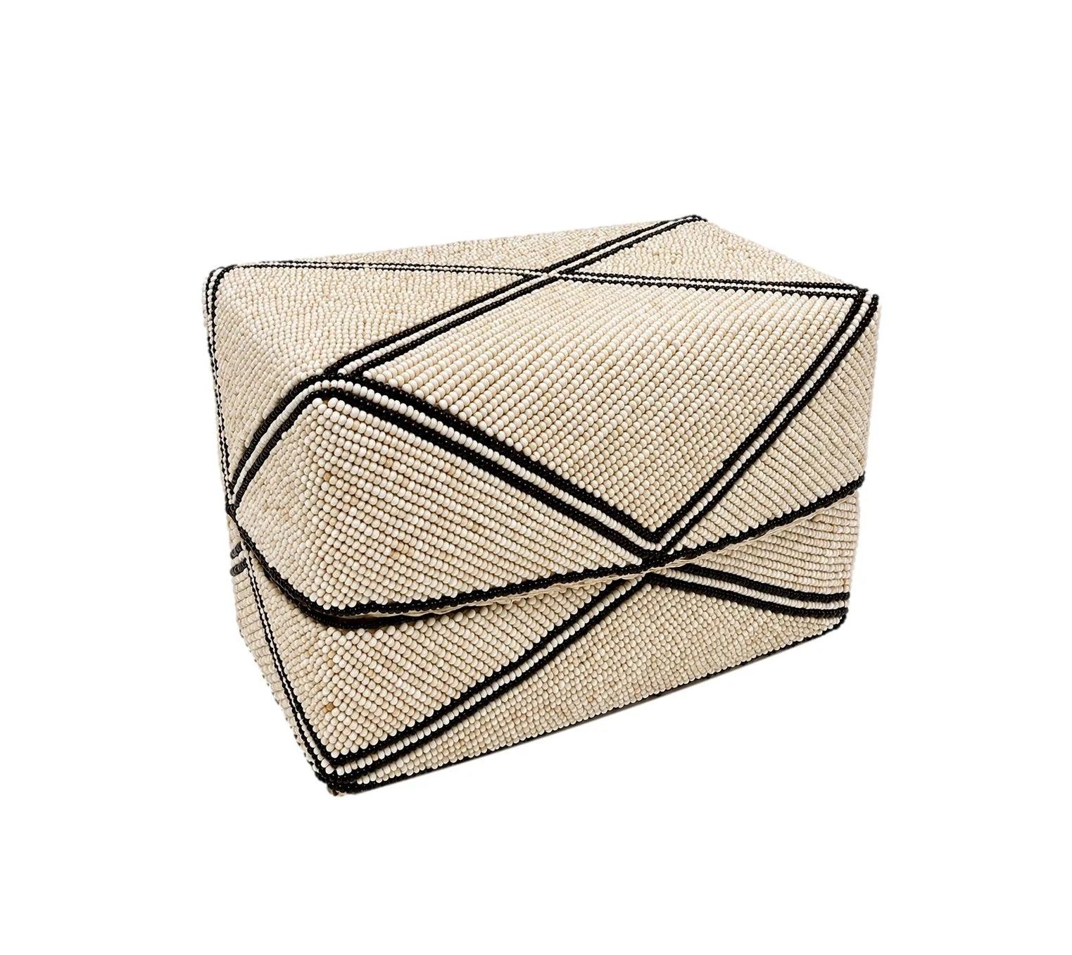  Beaded Rectangular Box  9×5.5×6h - BOJ01.1 