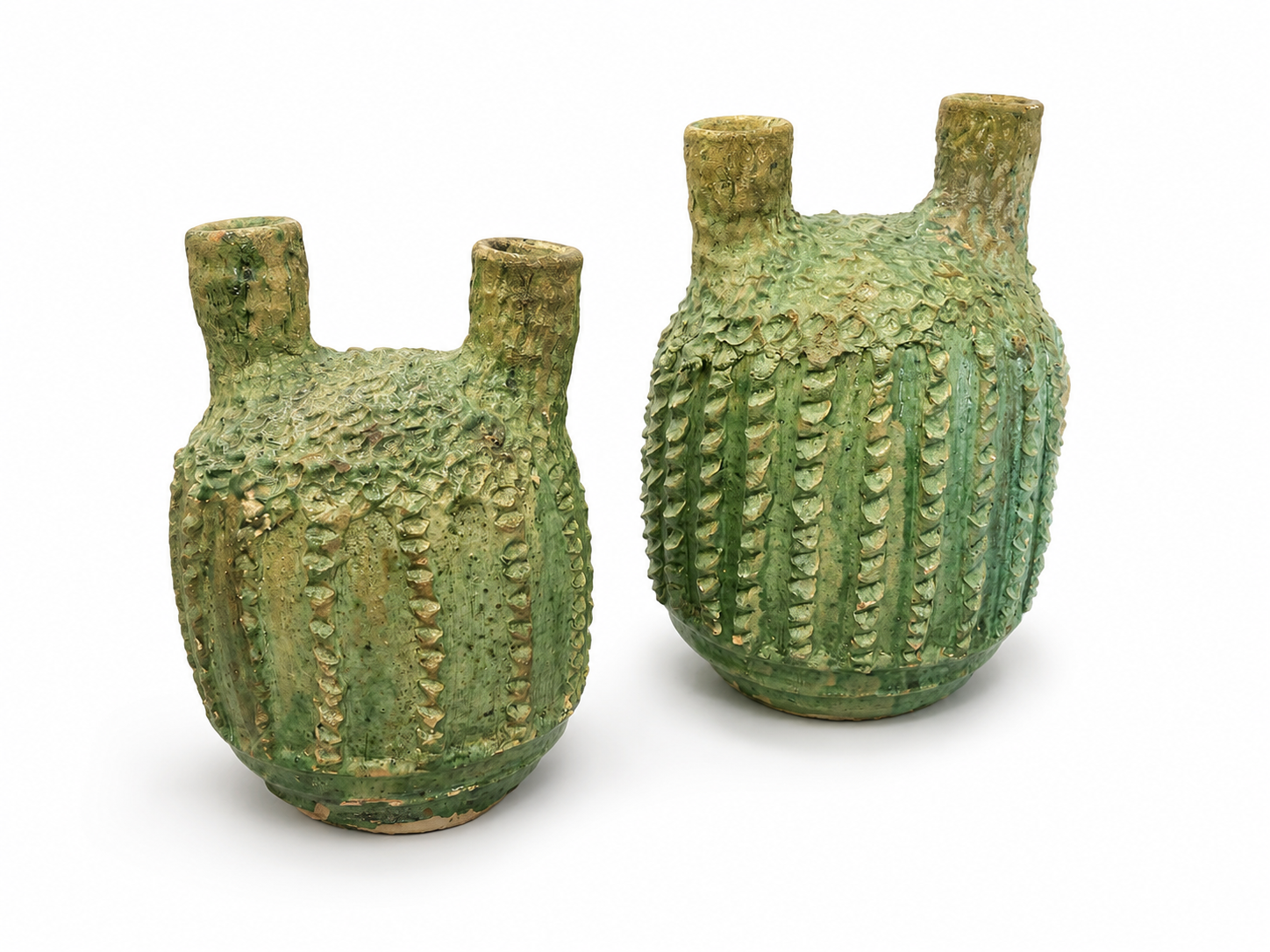  Pasteque Vessel Double Stem  10dx15.5h + /-  BOLG001 