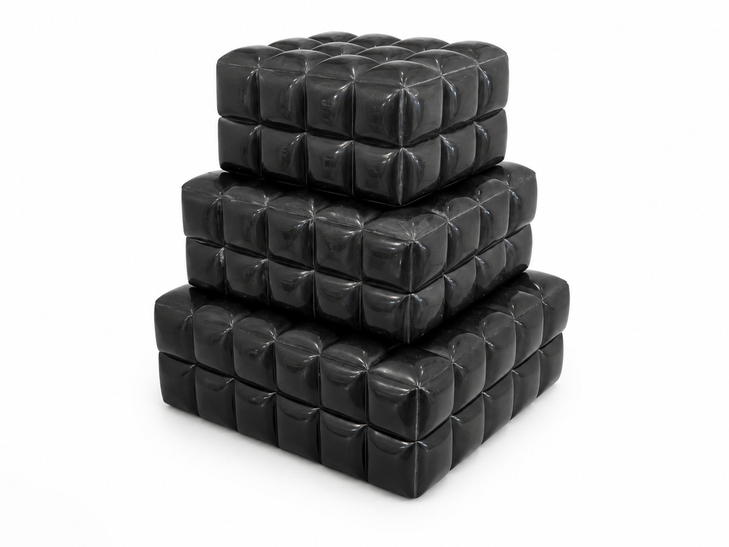  Ebony Raised Squares Horn Box  Small - 9×7×4.5h - BIU759S  Medium - 10.5×9×4h - BIU759M  Large - 13×11×4h - BIU759L 