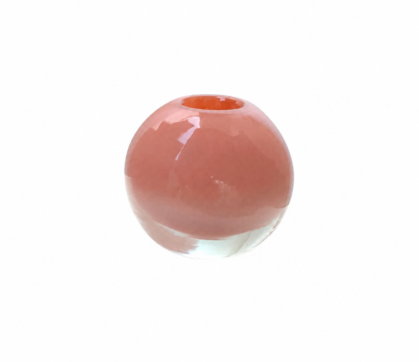  Small Hoola Glass Ball Vase, Salmon   5dx4h +/- EU1681365 