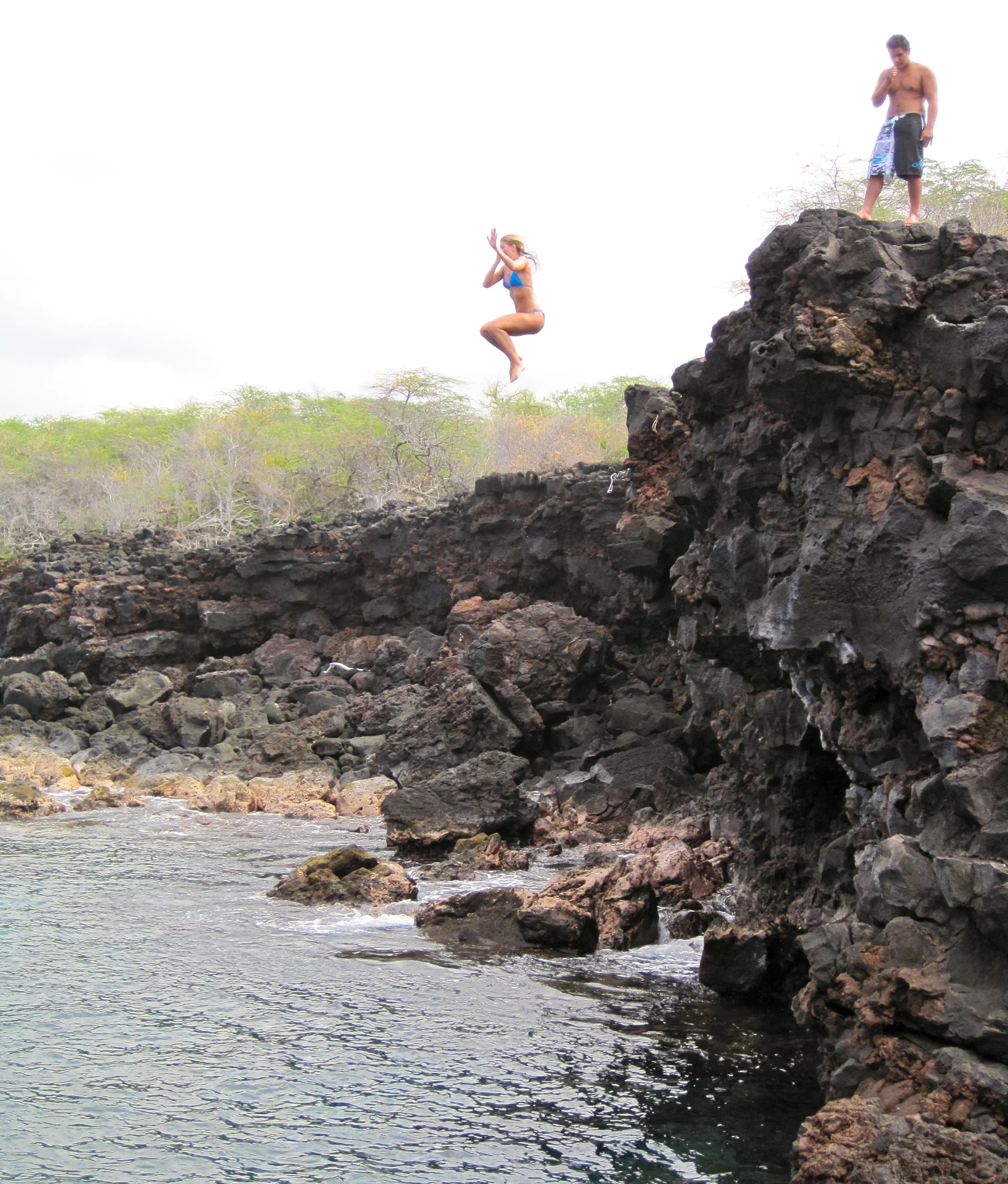 Cliff jumping, Big Island, Hawaii