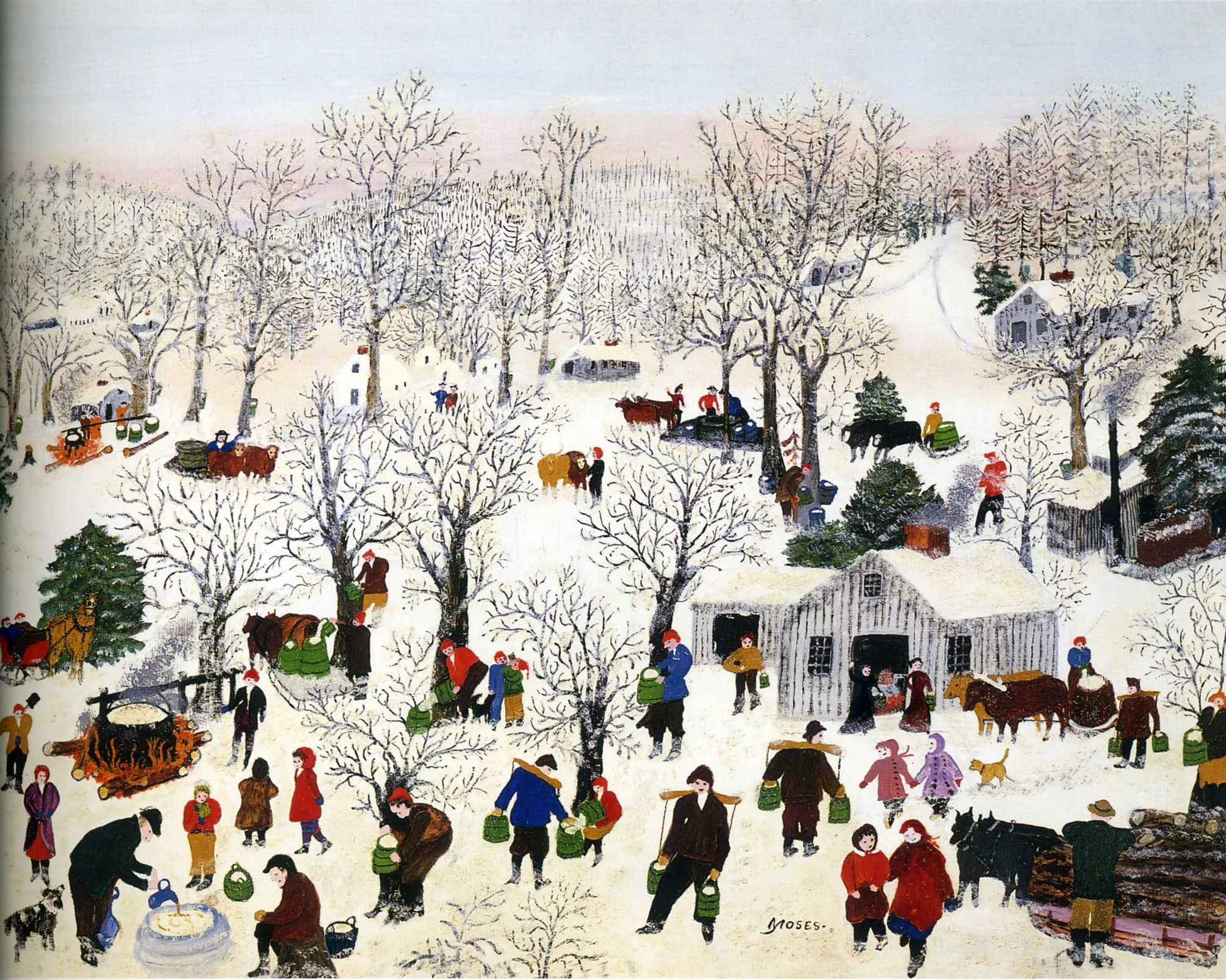 Sugaring Off by Grandma Moses (sold for $1.2 Million in 2006)