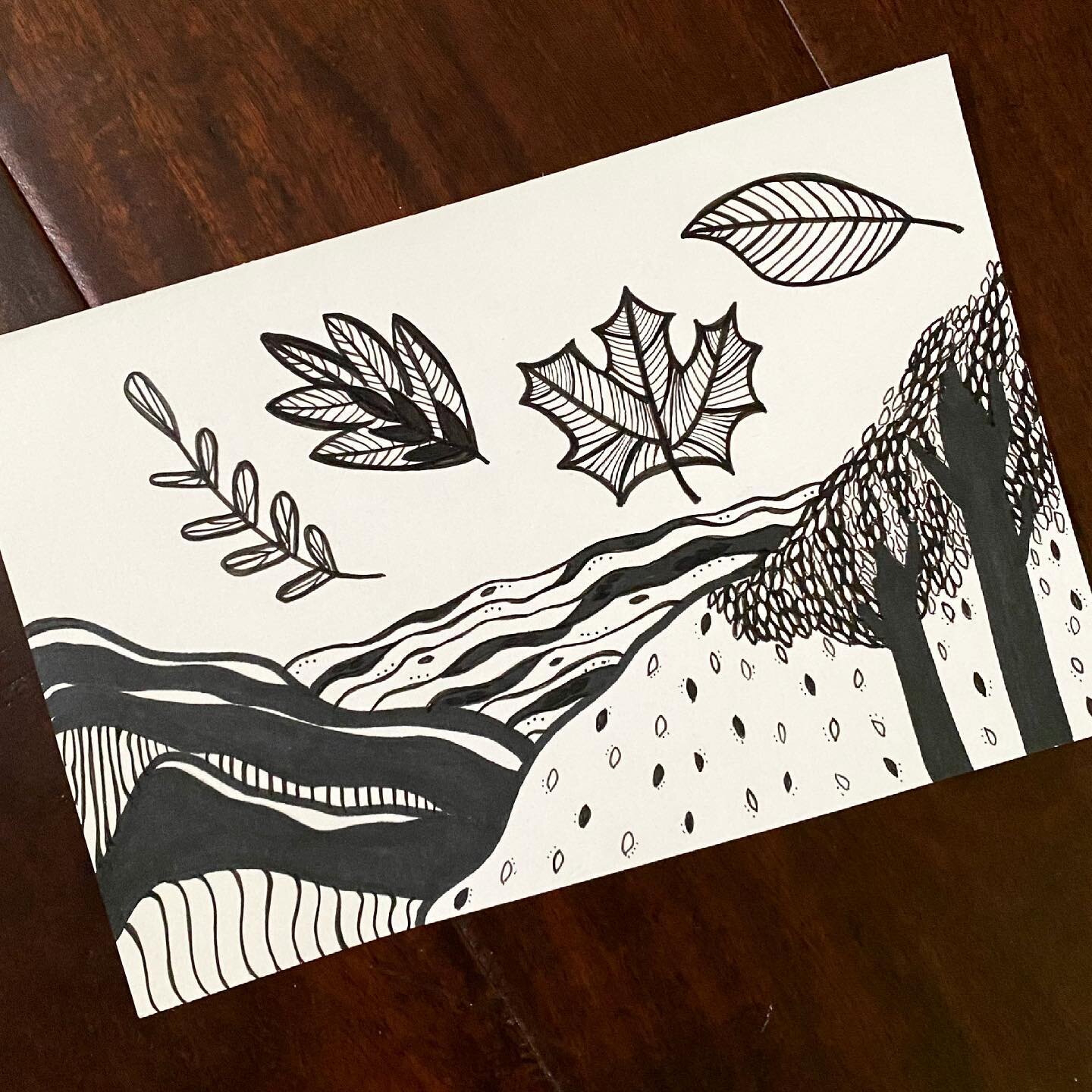 This past Tuesday I had the opportunity to take an art workshop with @jamiesmithstudio through the @thesketchbookproject , creating an abstract personal landscape using pen and ink.  Jamie absolutely rocked that workshop! I didn&rsquo;t know what to 