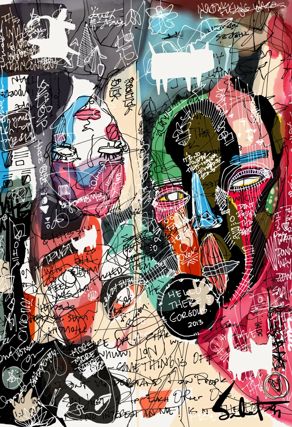 "Untitled" - Mixed Media Original 2017 Sabet