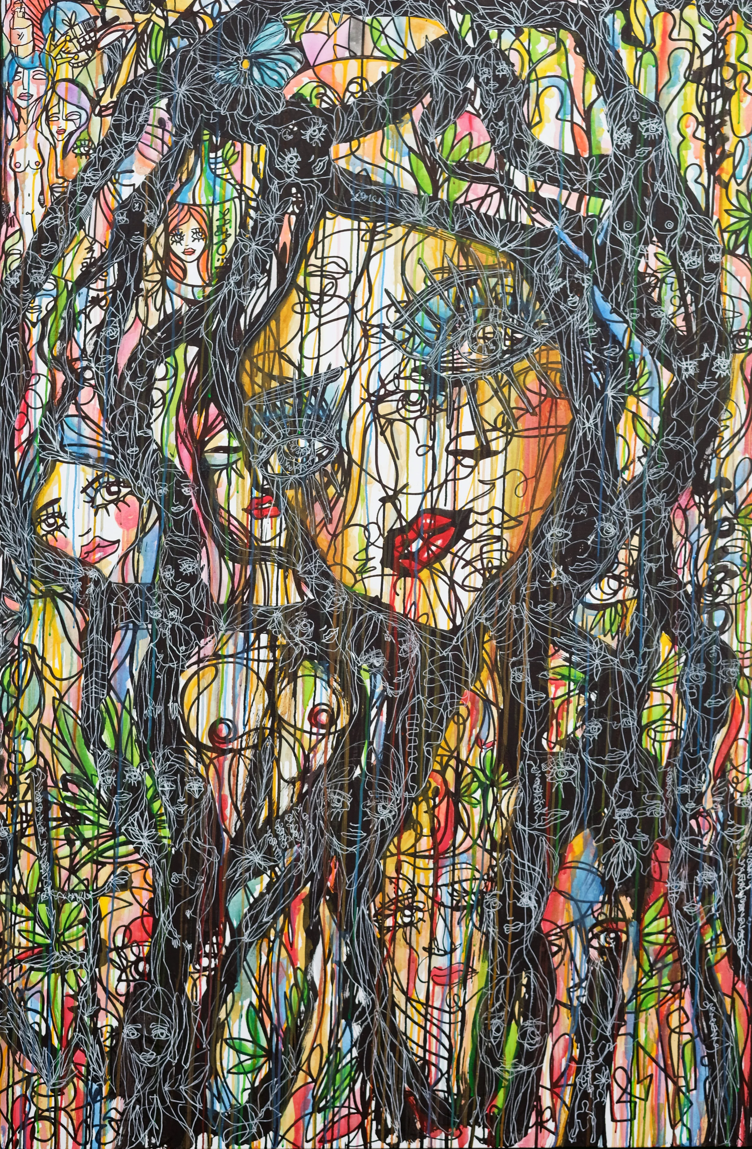 Wild Things 2017 SABET MIXED MEDIA ORIGINAL 13" X 19"