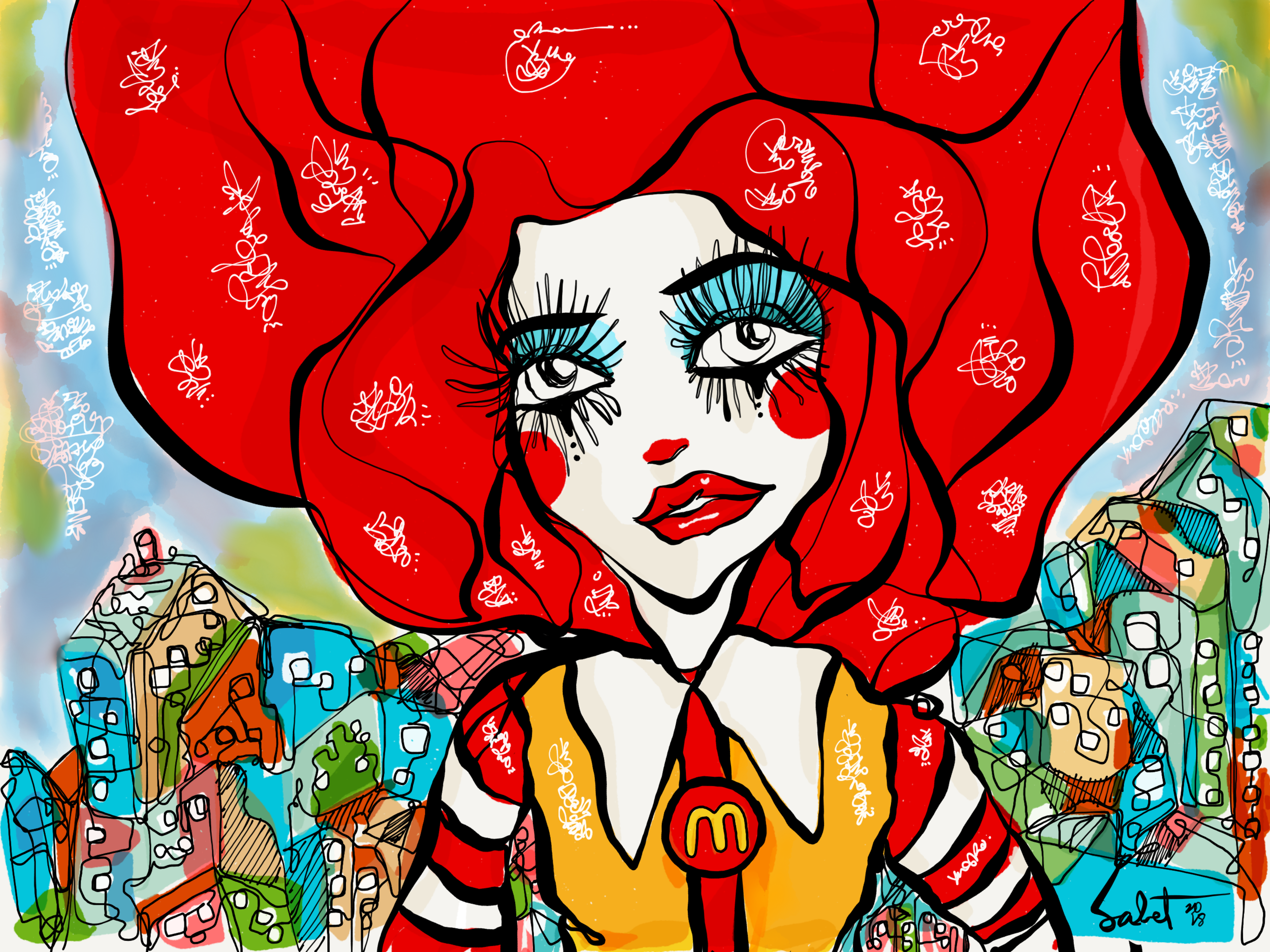 Lovequals Service: Ronald McDonald 2018 :: Limited Edition Sabet x L.Type Gicleé 12" x 17"