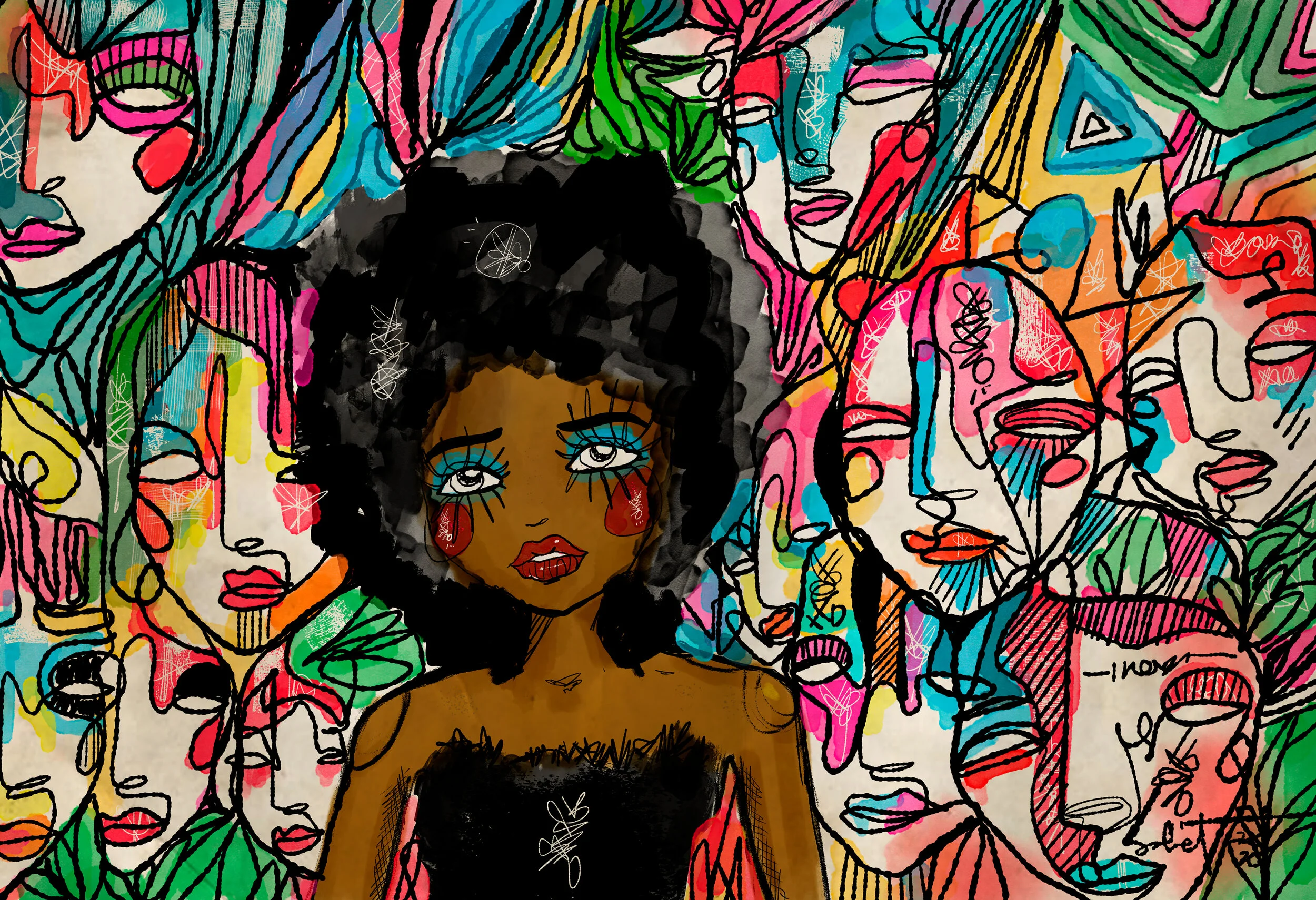 I Dream of Sleep 2020 Sabet - 13" x 19" Limited Edition Hand Embelished Gicleè Signed by Sabet 2020