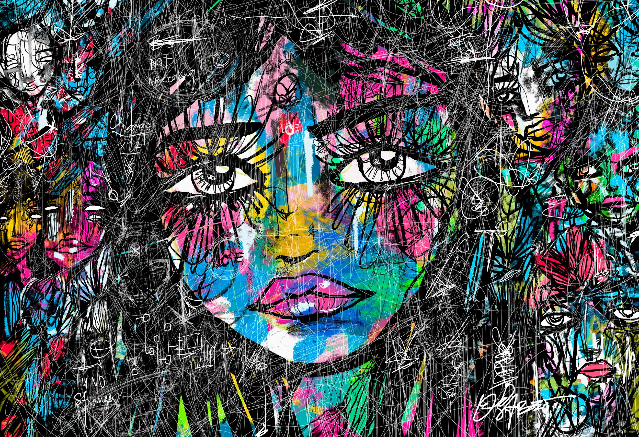 True Colors 2020 Sabet - 13" x 19" Limited Edition Hand Embelished Gicleè Signed by Sabet 2020