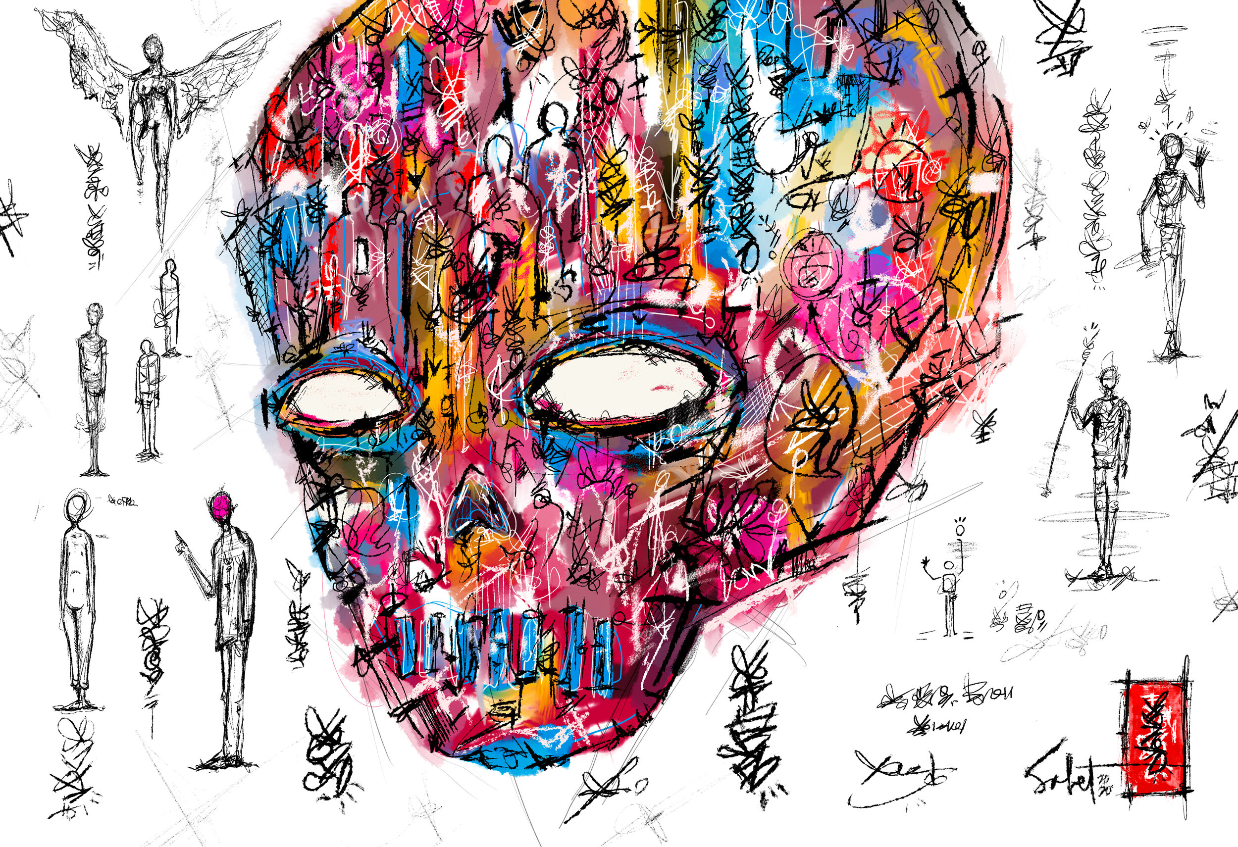 Birth  2020 Sabet - 13" x 19" Limited Edition Hand Embelished Gicleè Signed by Sabet 2020