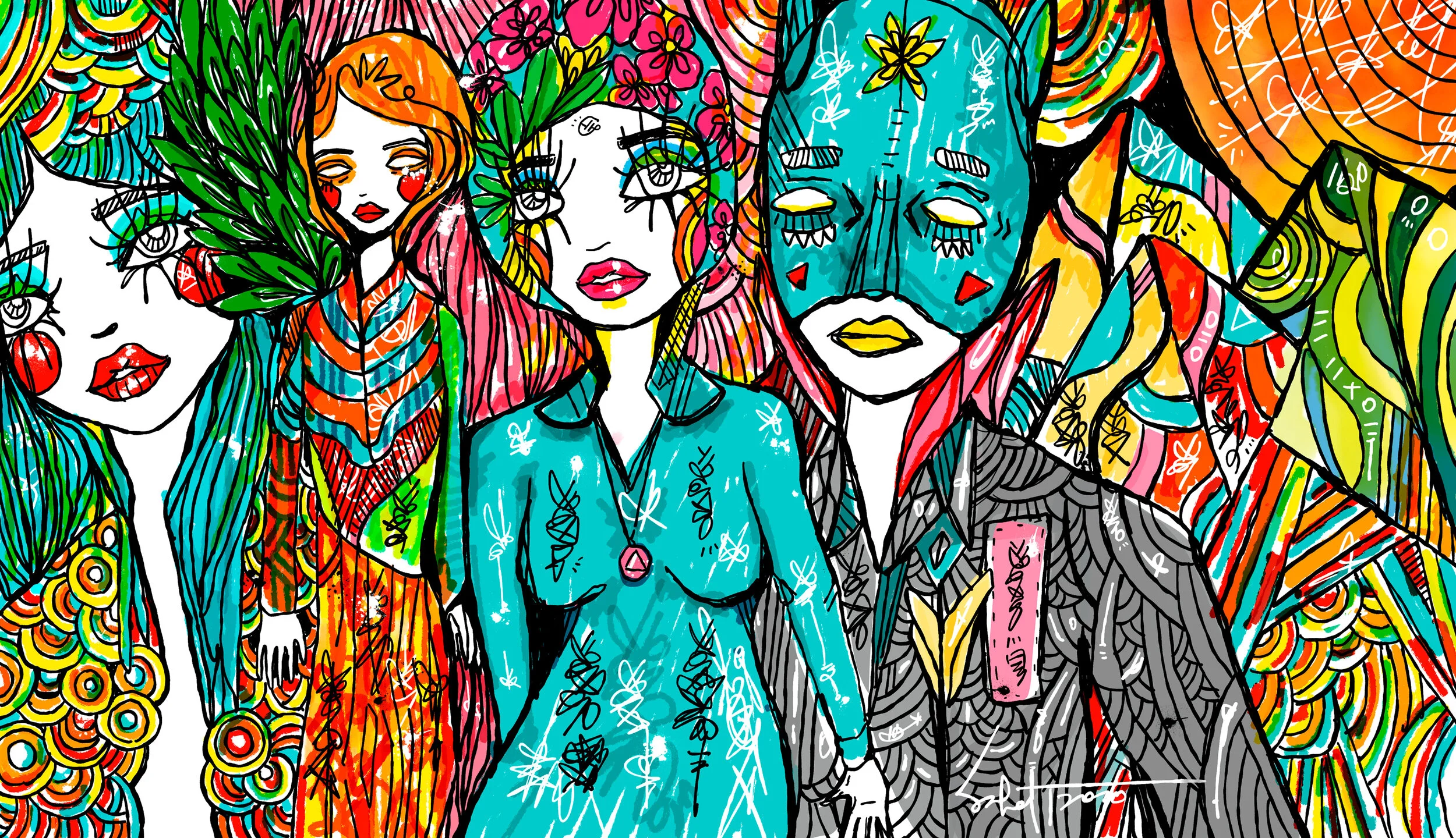 Time 2020 Sabet - 13" x 19" Limited Edition Hand Embelished Gicleè Signed by Sabet 2020