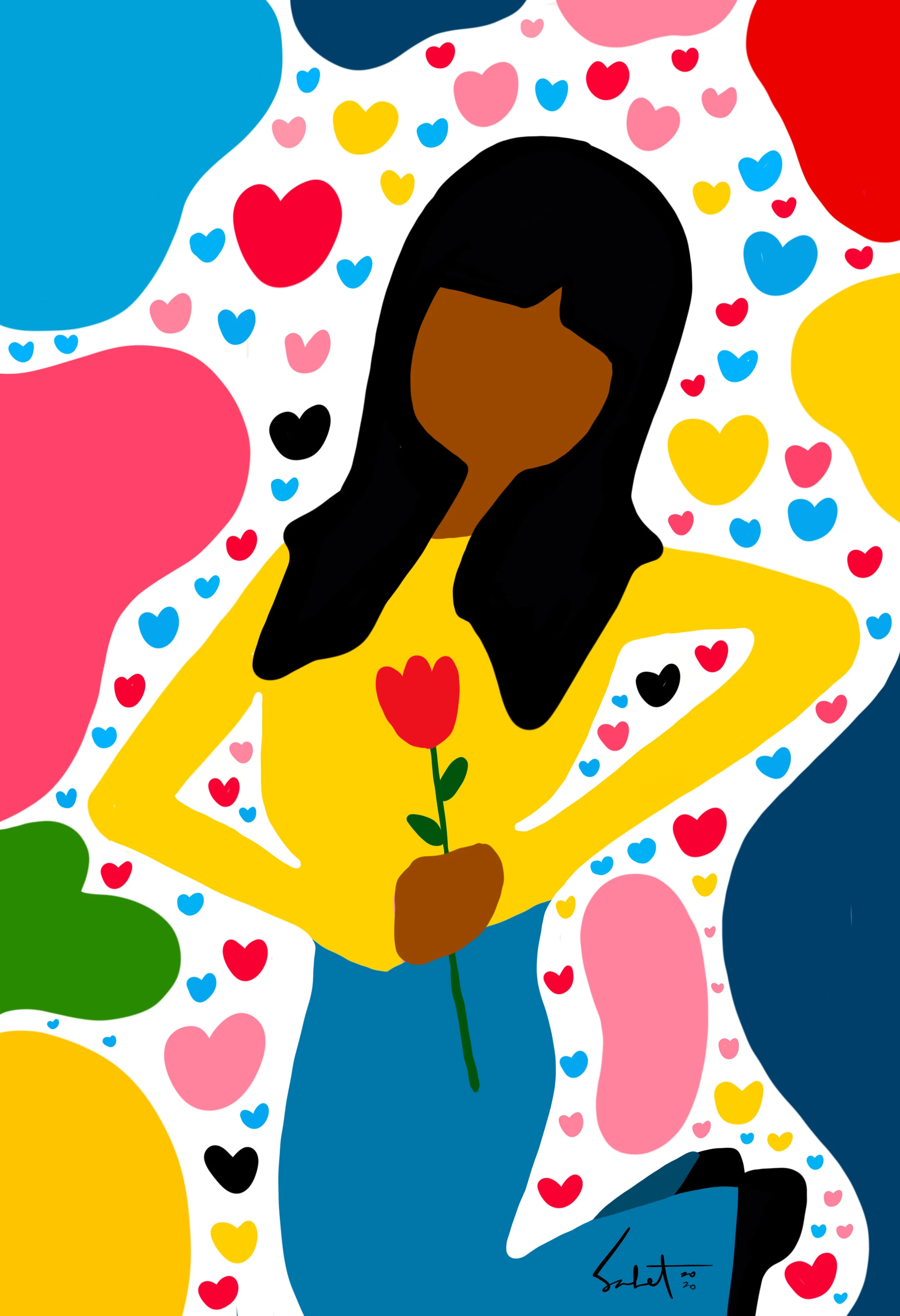 Queen 2020 Sabet - 13" x 19" Limited Edition Hand Embelished Gicleè Signed by Sabet 2020