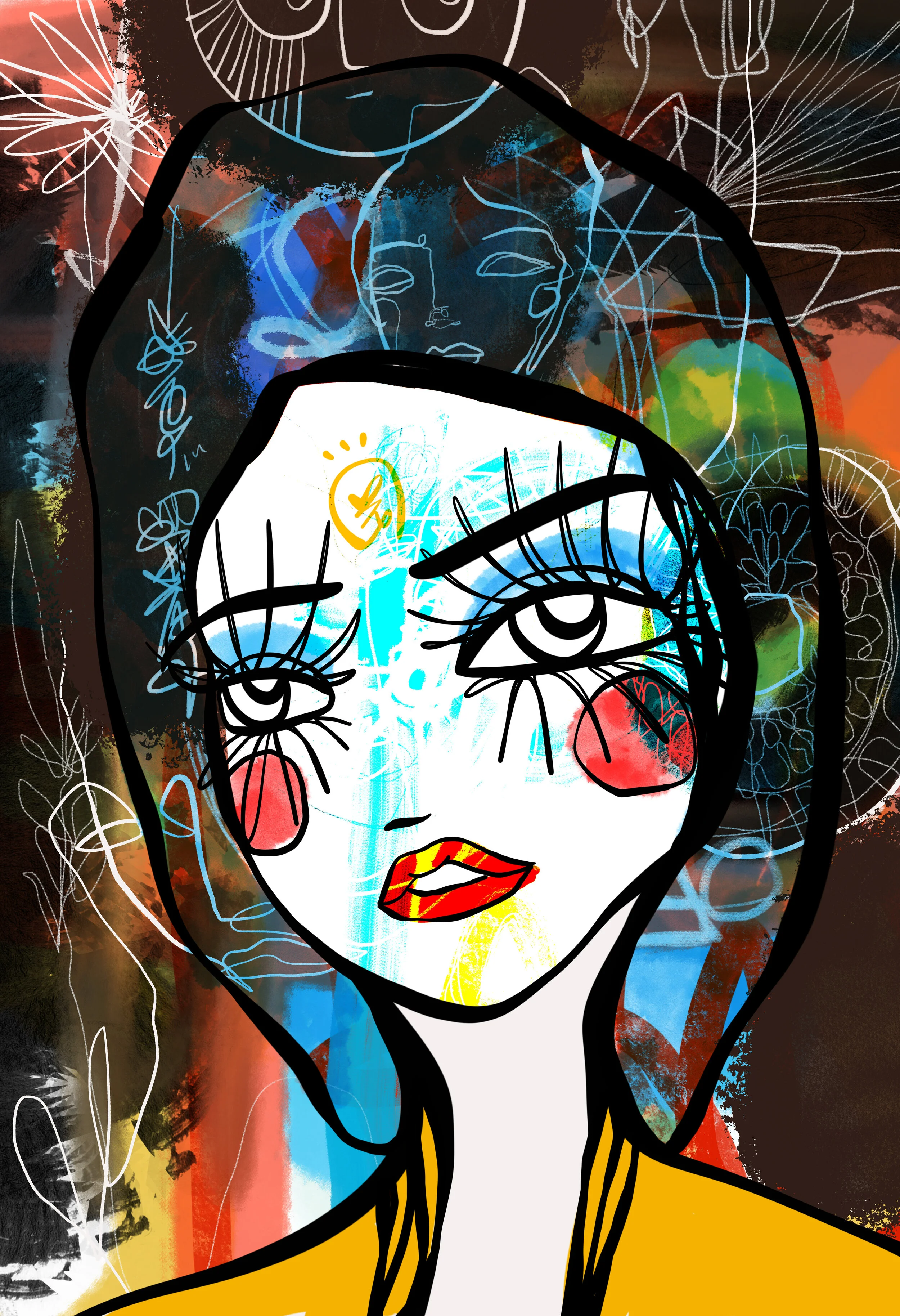 Summer Love 2020 Sabet - 13" x 19" Limited Edition Hand Embelished Gicleè Signed by Sabet 2020