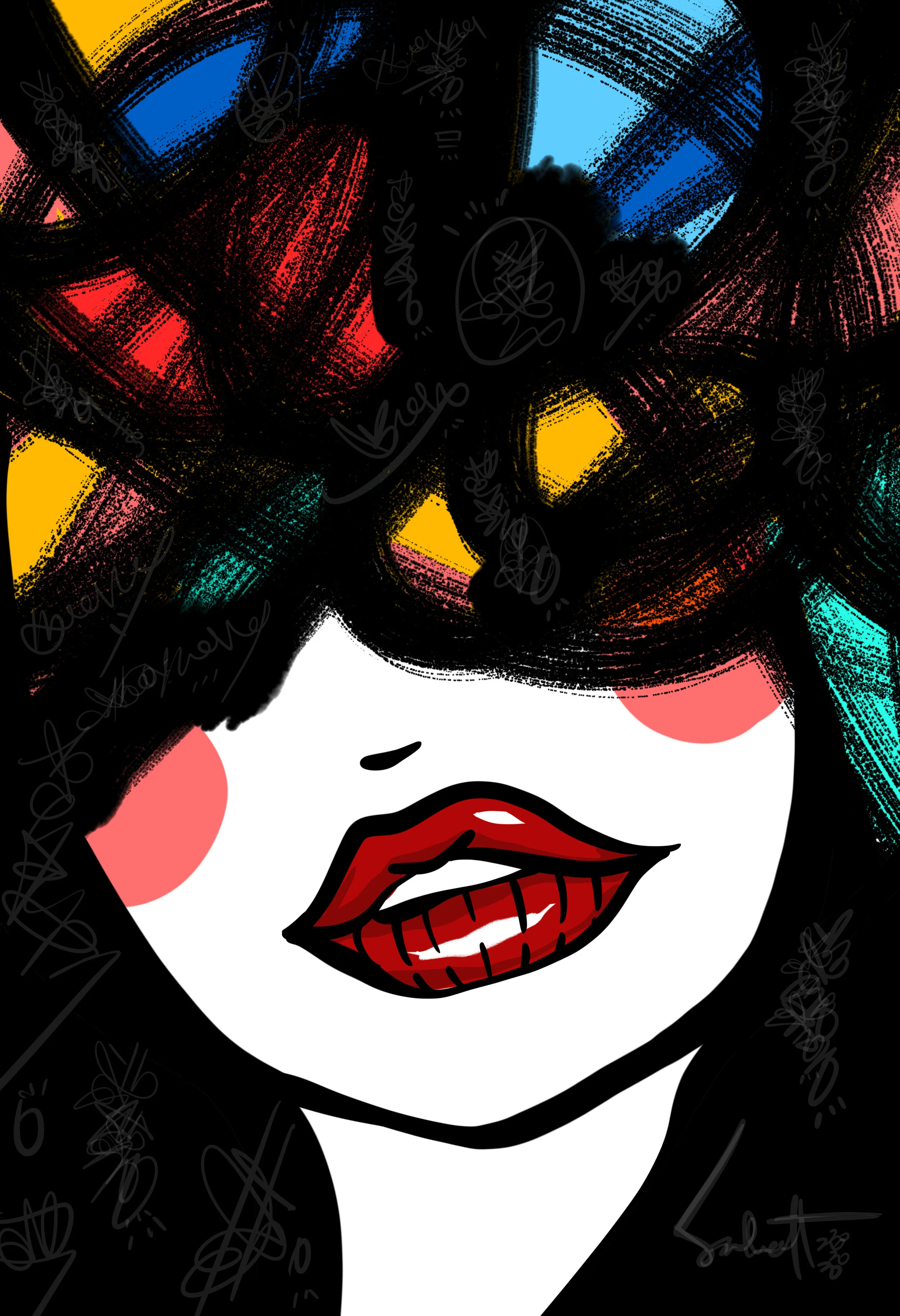 Klidescope 2020 Sabet - 13" x 19" Limited Edition Hand Embelished Gicleè Signed by Sabet 2020