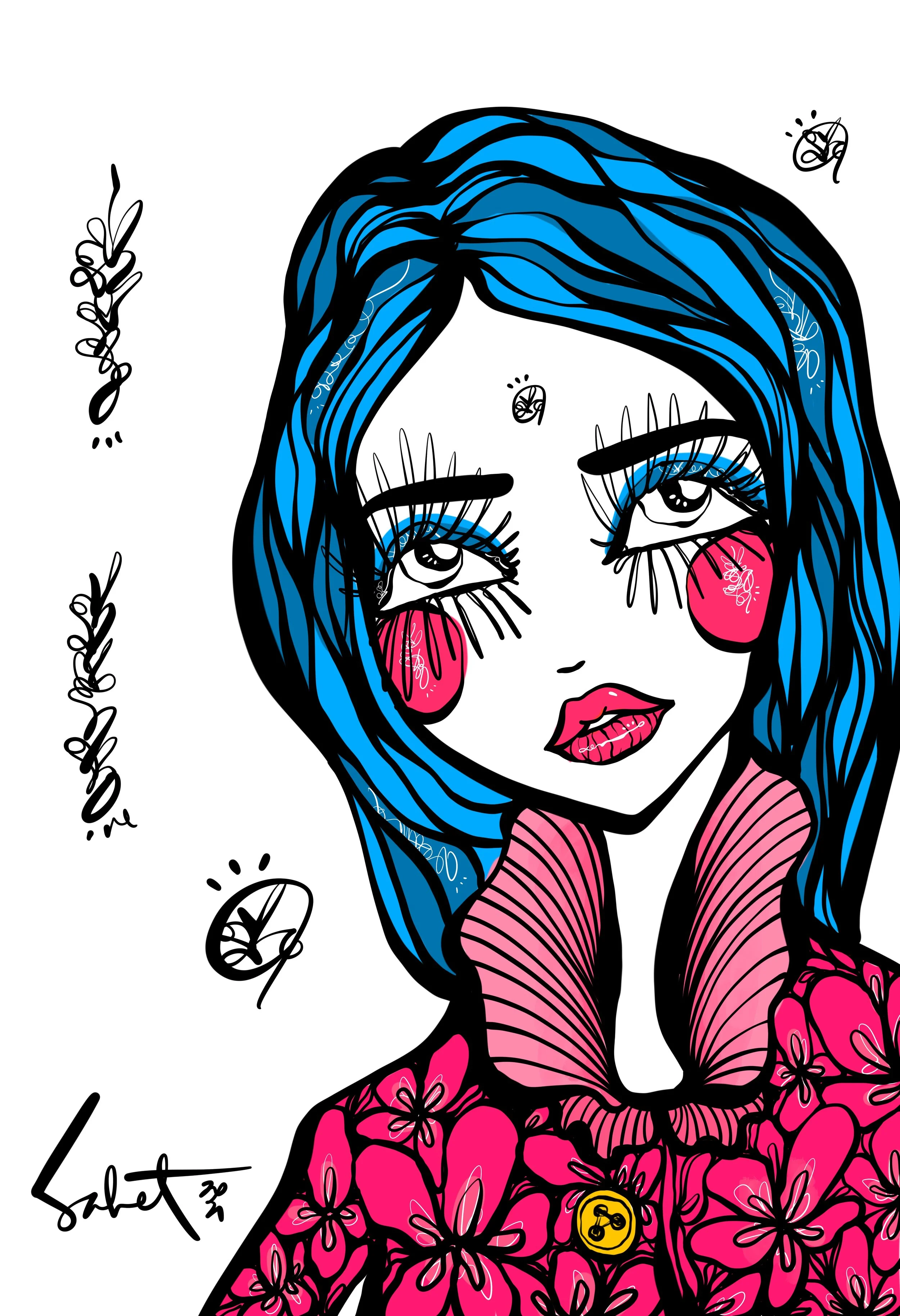 High Vibration 2021 Sabet - 13" x 19" Limited Edition Hand Embelished Gicleè Signed by Sabet 2020