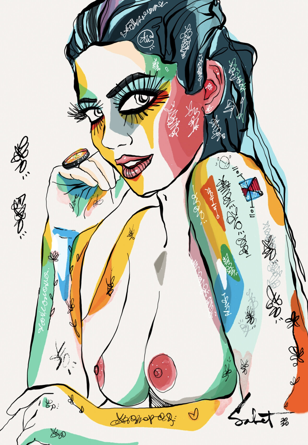 Starlight Ultra 2021 Sabet - 13" x 19" Limited Edition Hand Embelished Gicleè Signed by Sabet 2020