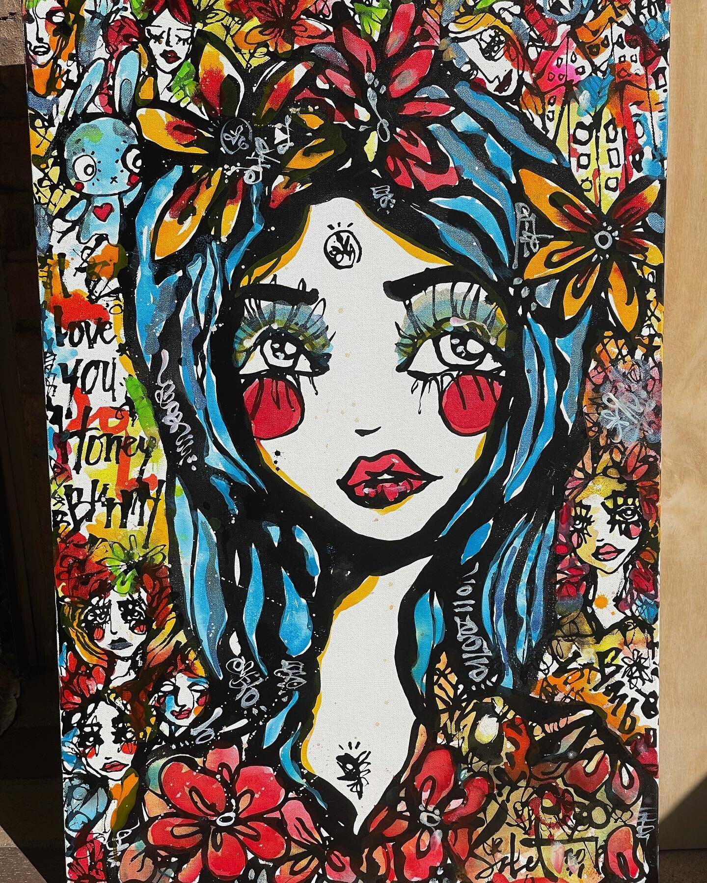 Always In Love 2021 ❤️ - Original ink and water color on canvas - DM for custom originals.