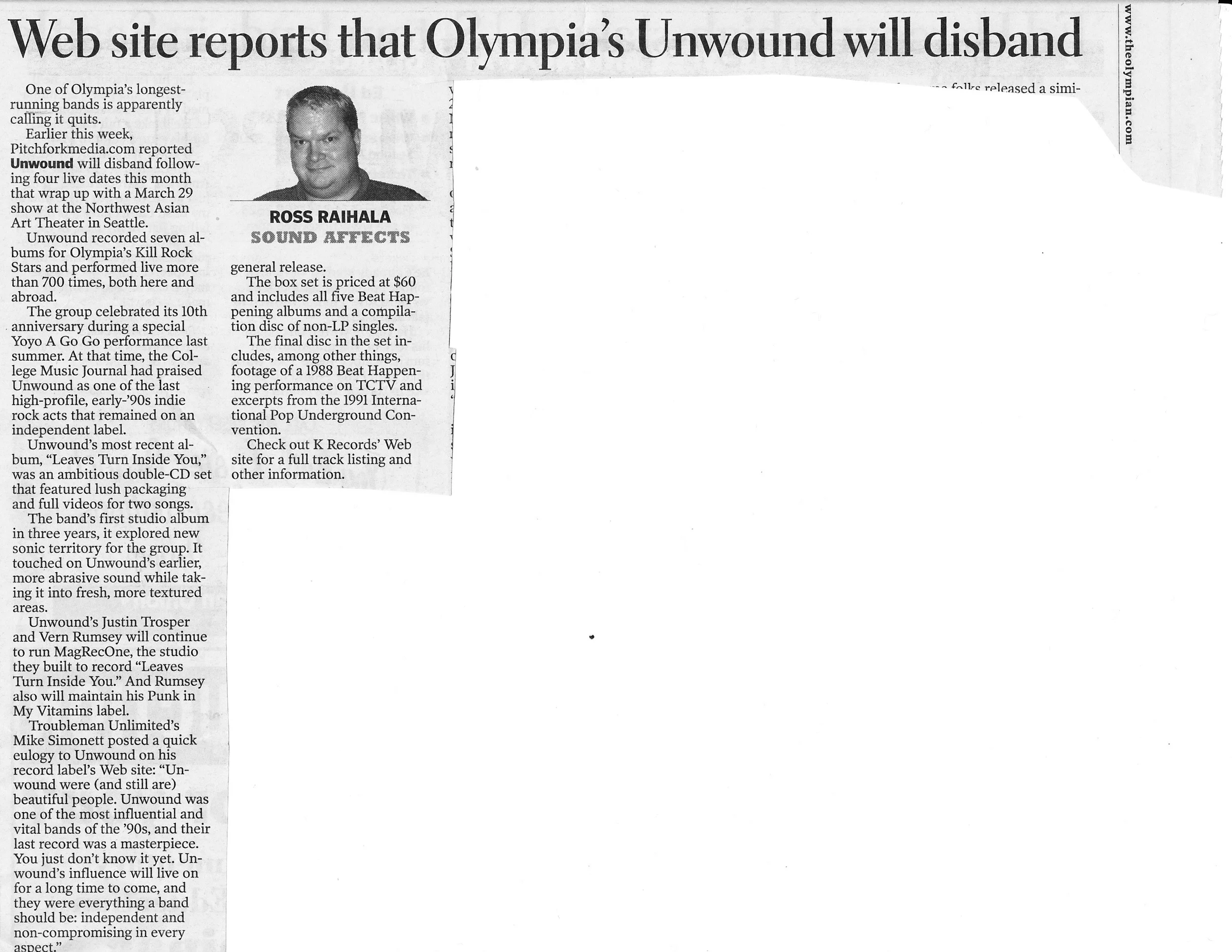 March 2002, The Olympian