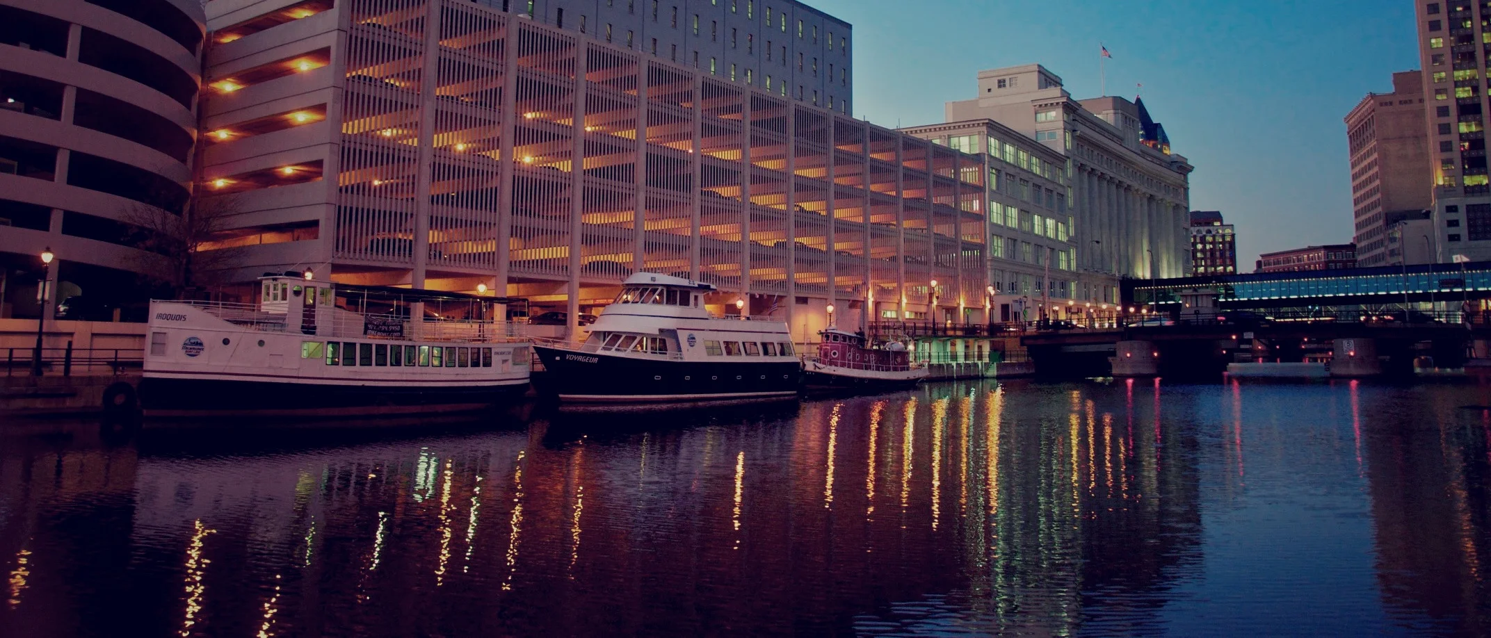 Milwaukee Boat Line dock at dusk (2009) - Version 3 _Snapseed.jpg
