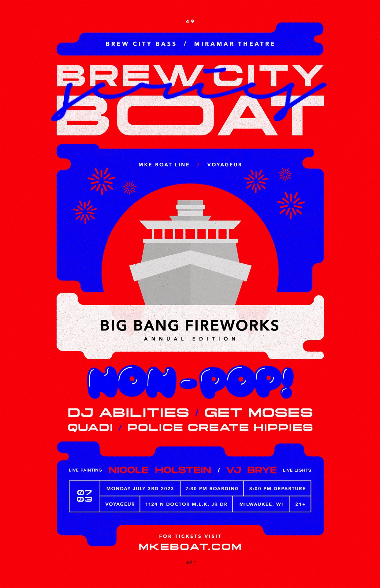 SOLD OUT! Brew City Boat Series: NON-POP! on VOYAGEUR