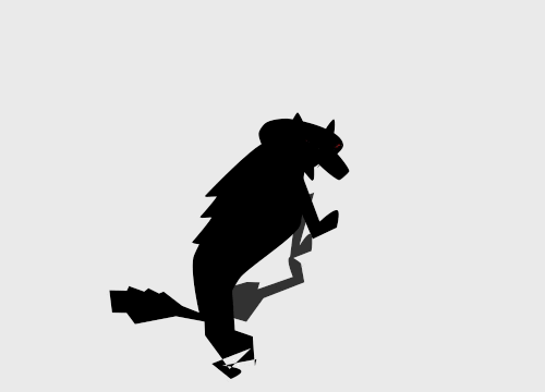 Rather rigged wolf during lunch break.
