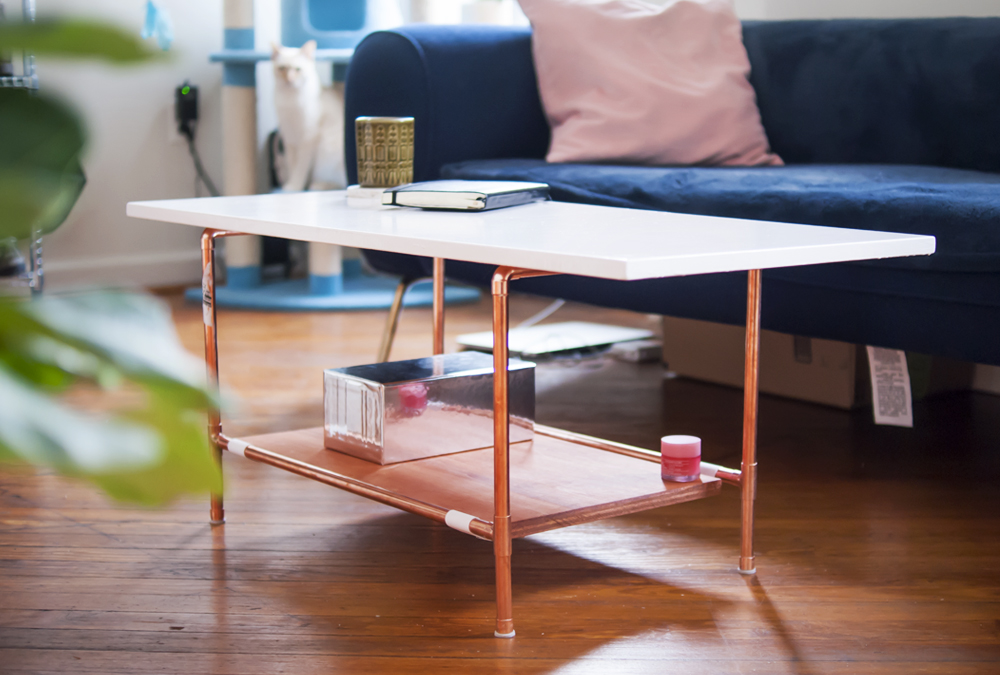 Copper Pipe Diy Coffee Table Fashion Is Fiction Blog Copper Pipe Diy Coffee Table Fashion, How To Make A Coffee Table Base