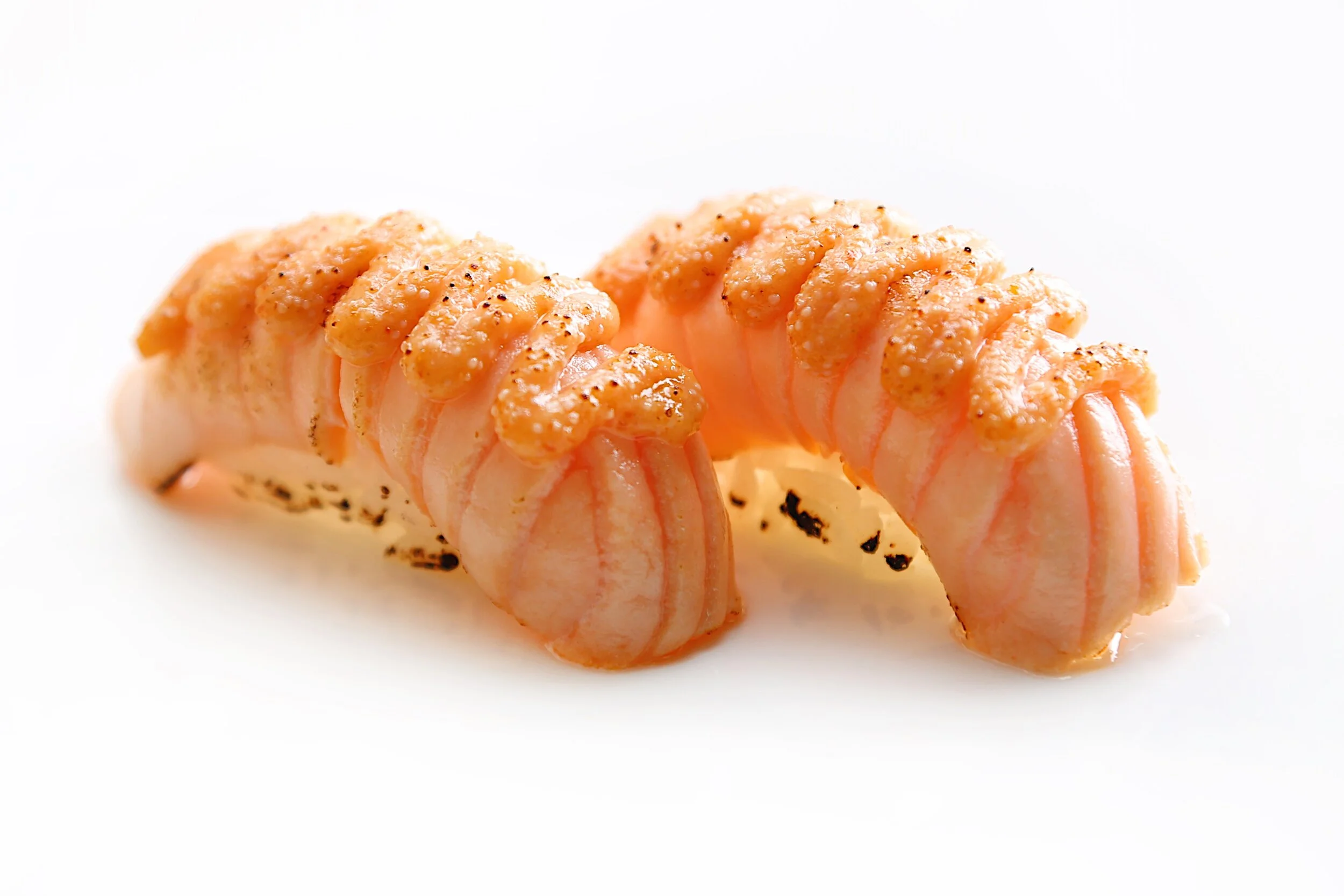 SALMON WITH MENTAI ABURI SUSHI (1 PC) — Standing Sushi Bar