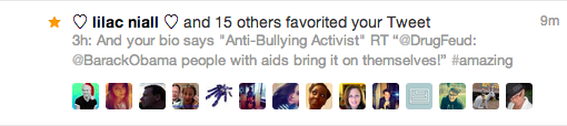 The activity of people favoriting my tweets now shows up in my Twitter experience. Twitter be snitchin yall. 