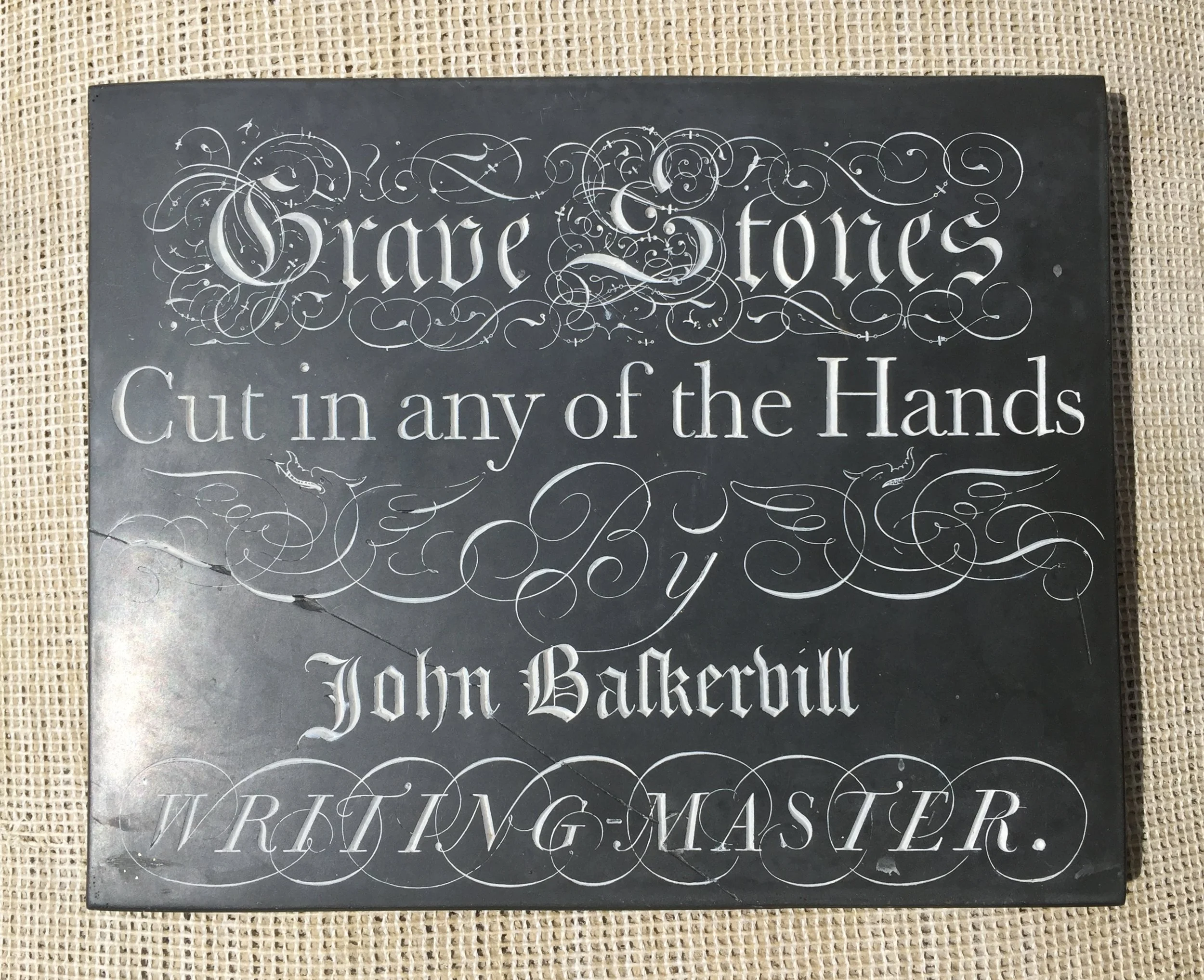 The slate reproduction that helped inspire my alphabet.