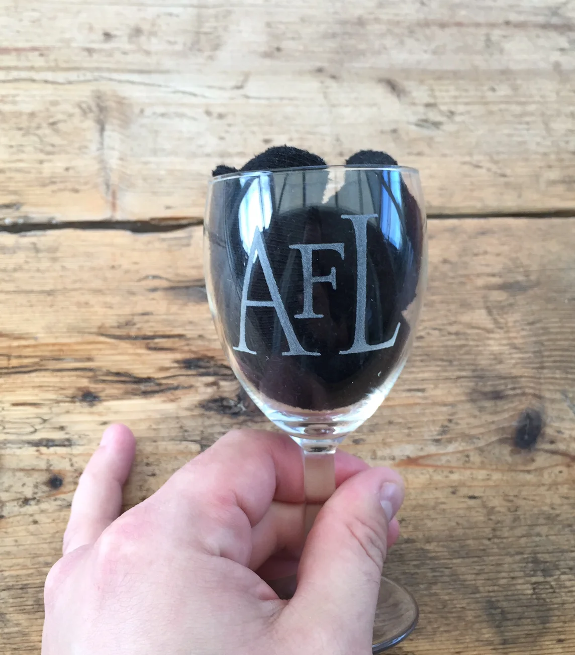 The first finished glass.