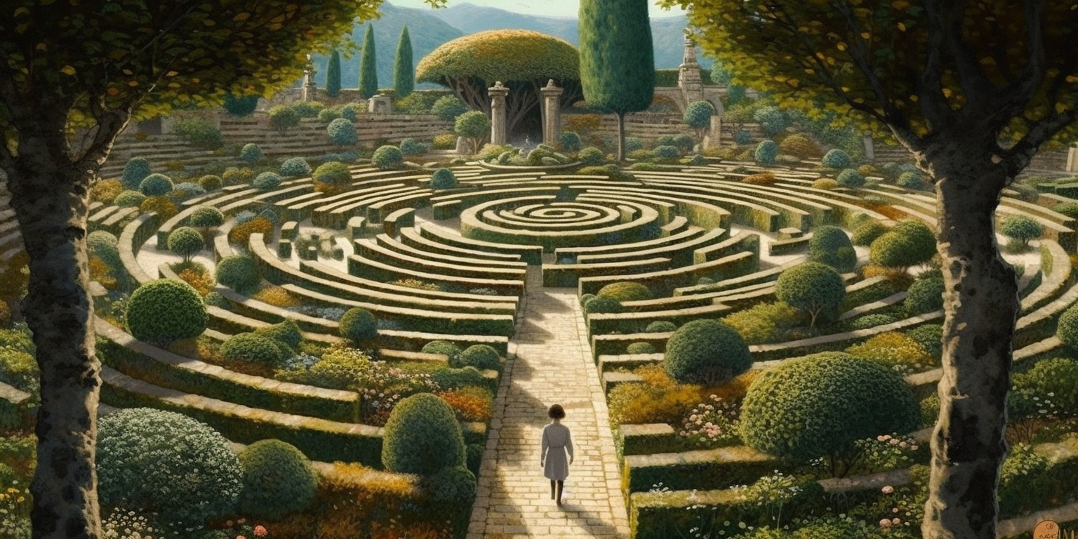 Raoul_man_walking_in_a_labyrinth_garden_Stufio_Ghibli_4363f548-6dbf-4c24-a471-db558db04d85.png