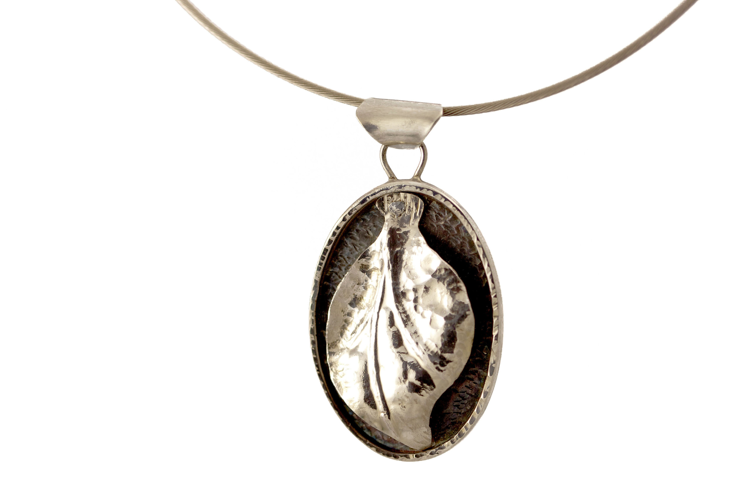 Silver Leaf Pendant.