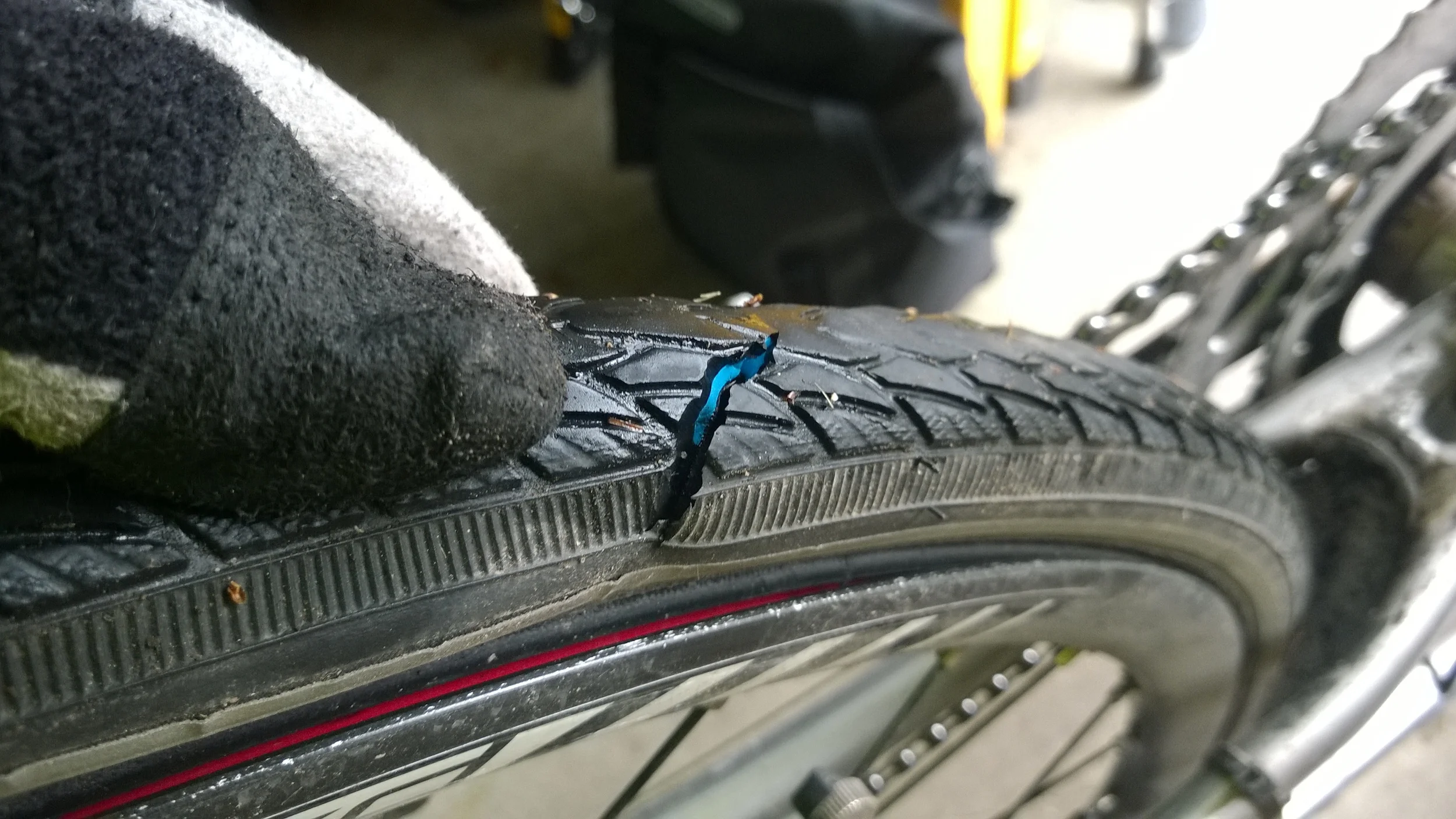 1.5" slice in my rear tire!