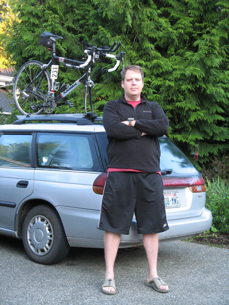  Just before the Beaver Lake Tri 2011 