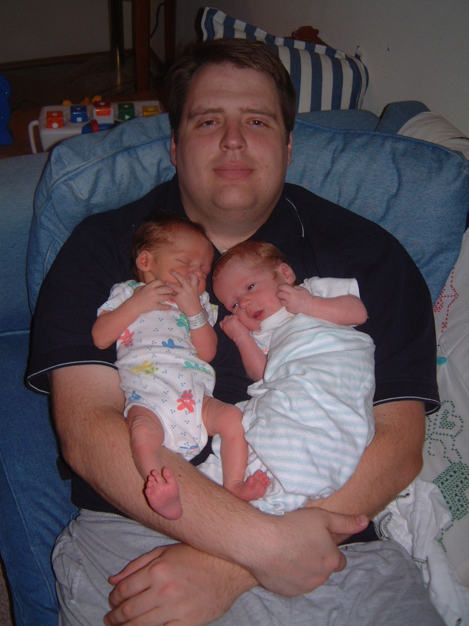  Me with Boy #2 and Boy #3 when they were just a few days old 