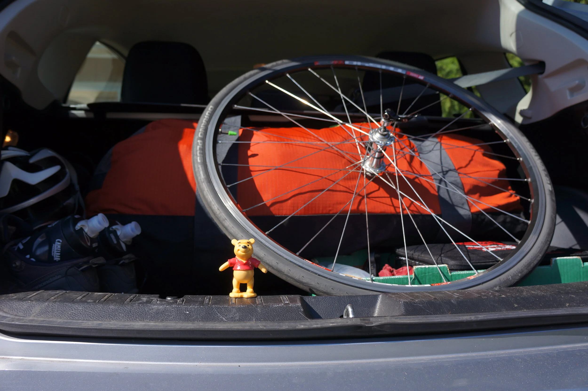 Pooh Bear is all packed up and ready to roll... 